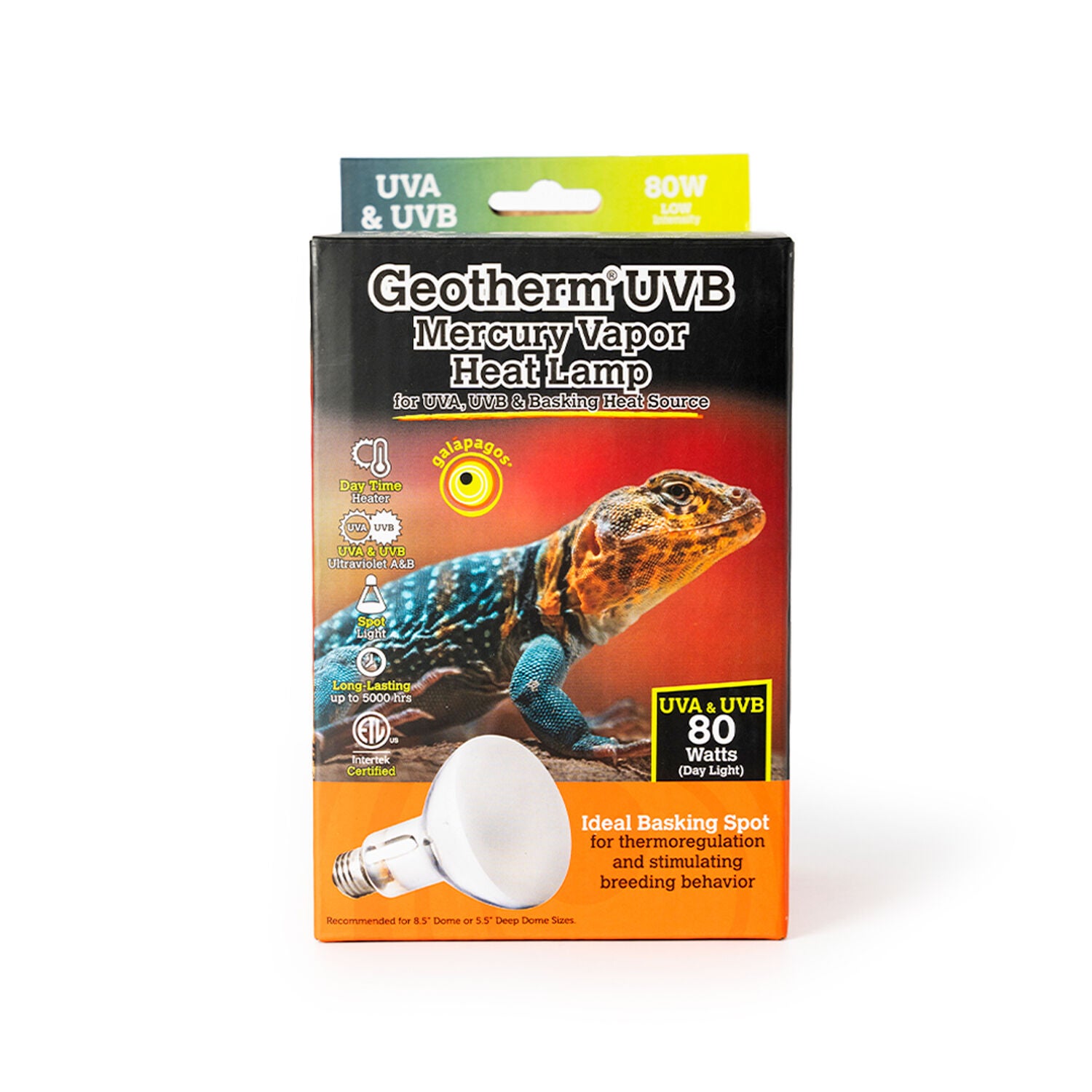 Gal&aacute;pagos Geotherm Mercury Vapor Reptile Light Bulb, Heat & Uvb, 80W