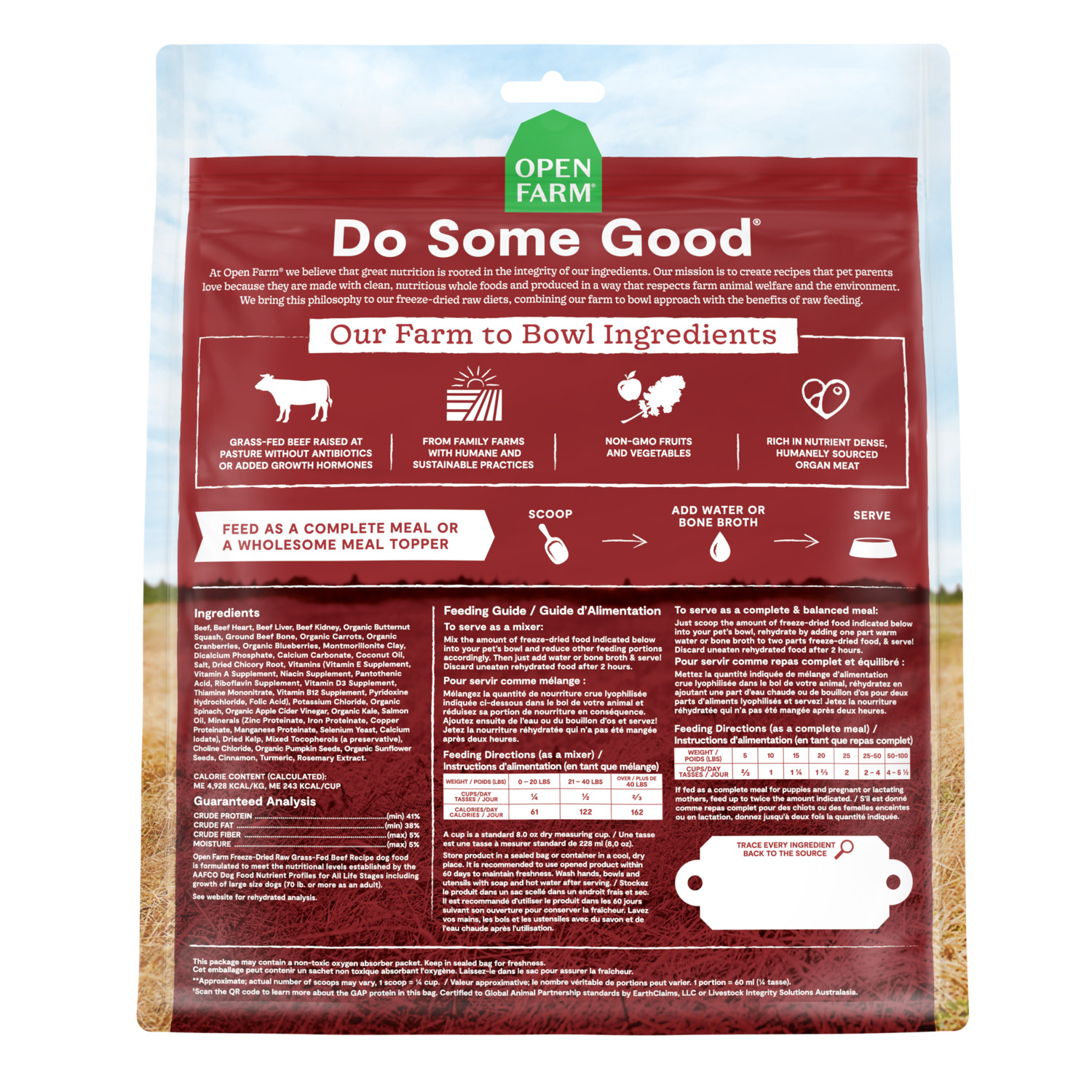 Open Farm Freeze Dried Raw Morsels Grass-Fed Beef Dog Food & Dog Food Topper, 13.5Oz