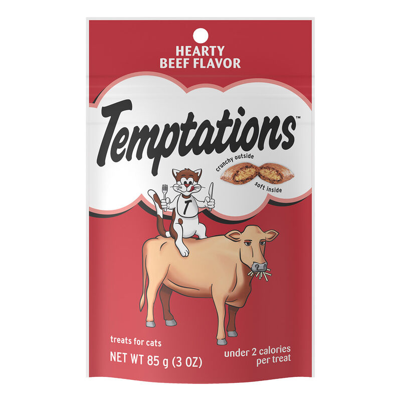Temptations Hearty Beef Flavor Crunchy Cat Treats