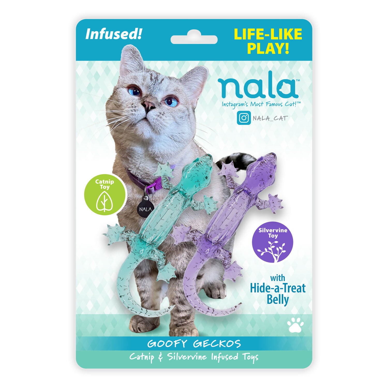 Nala Goofy Geckos Catnip Infused Interactive Teaser Cat Toy