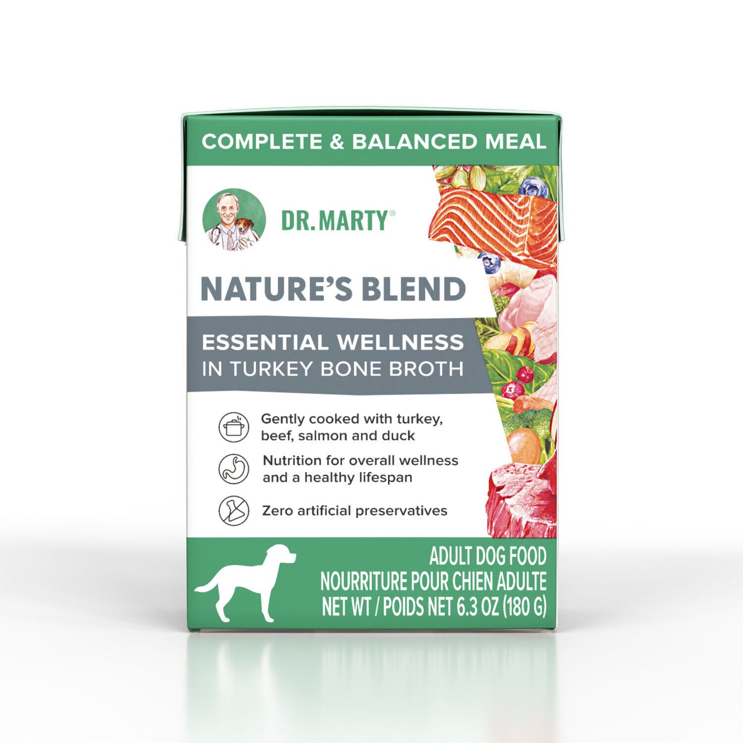 Dr. Marty Essential Wellness In Turkey Bone Broth Wet Dog Food, 6.3Oz