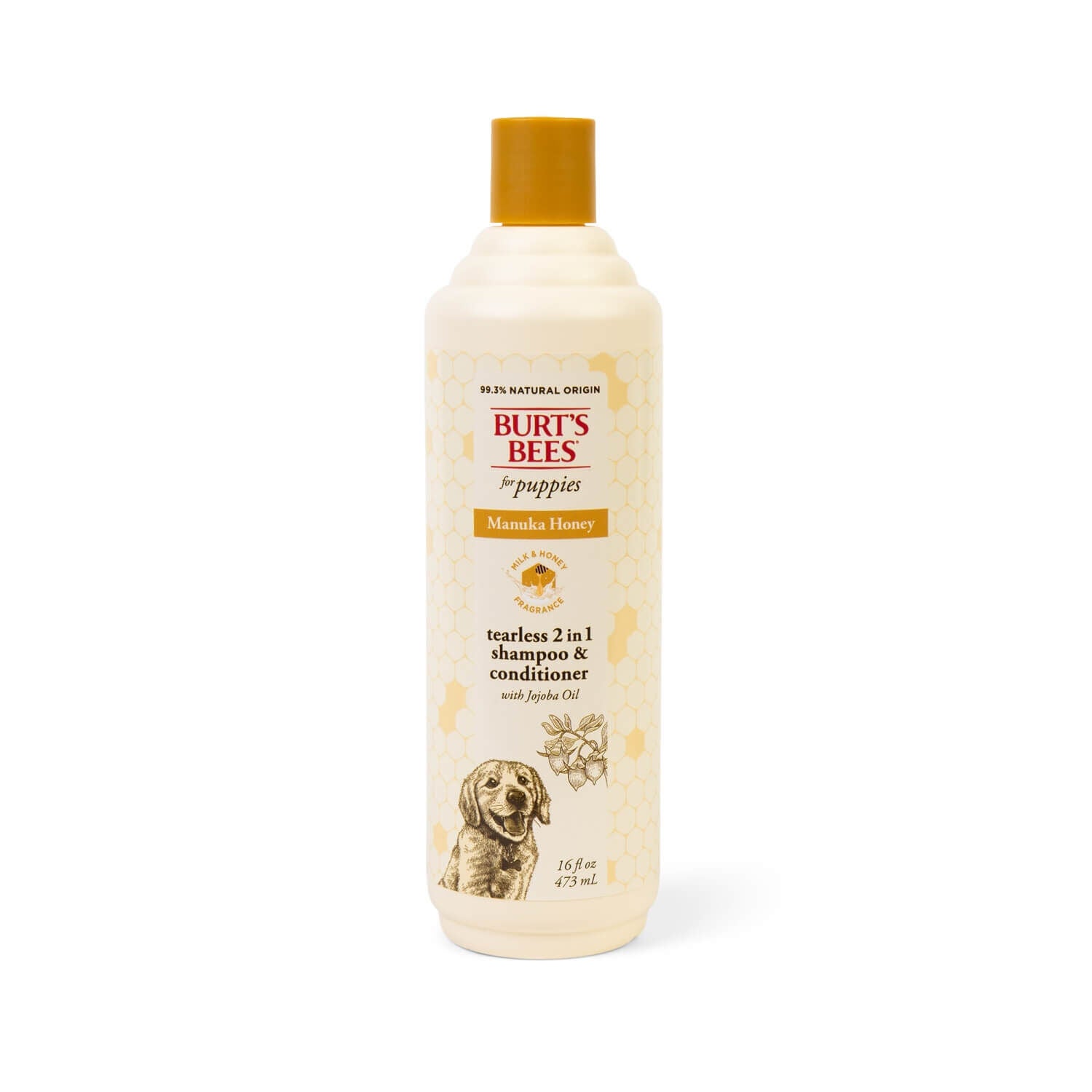 Burt's Bees Manuka Honey Tearless 2 In 1 Dog Shampoo And Conditioner For Puppies With Jojoba Oil, 16-Oz