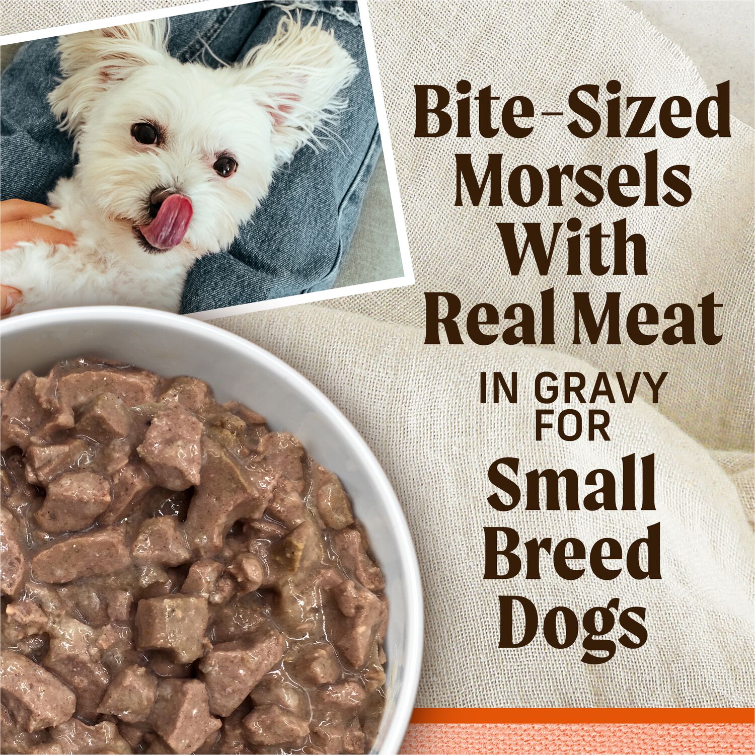 Merrick Lil&rsquo; Plates Premium Grain-Free Natural Wet Dog Food For Small Dogs, Soft Teeny Texas Steak Tips Recipe, 3.5-Oz Tub Pack Of 12