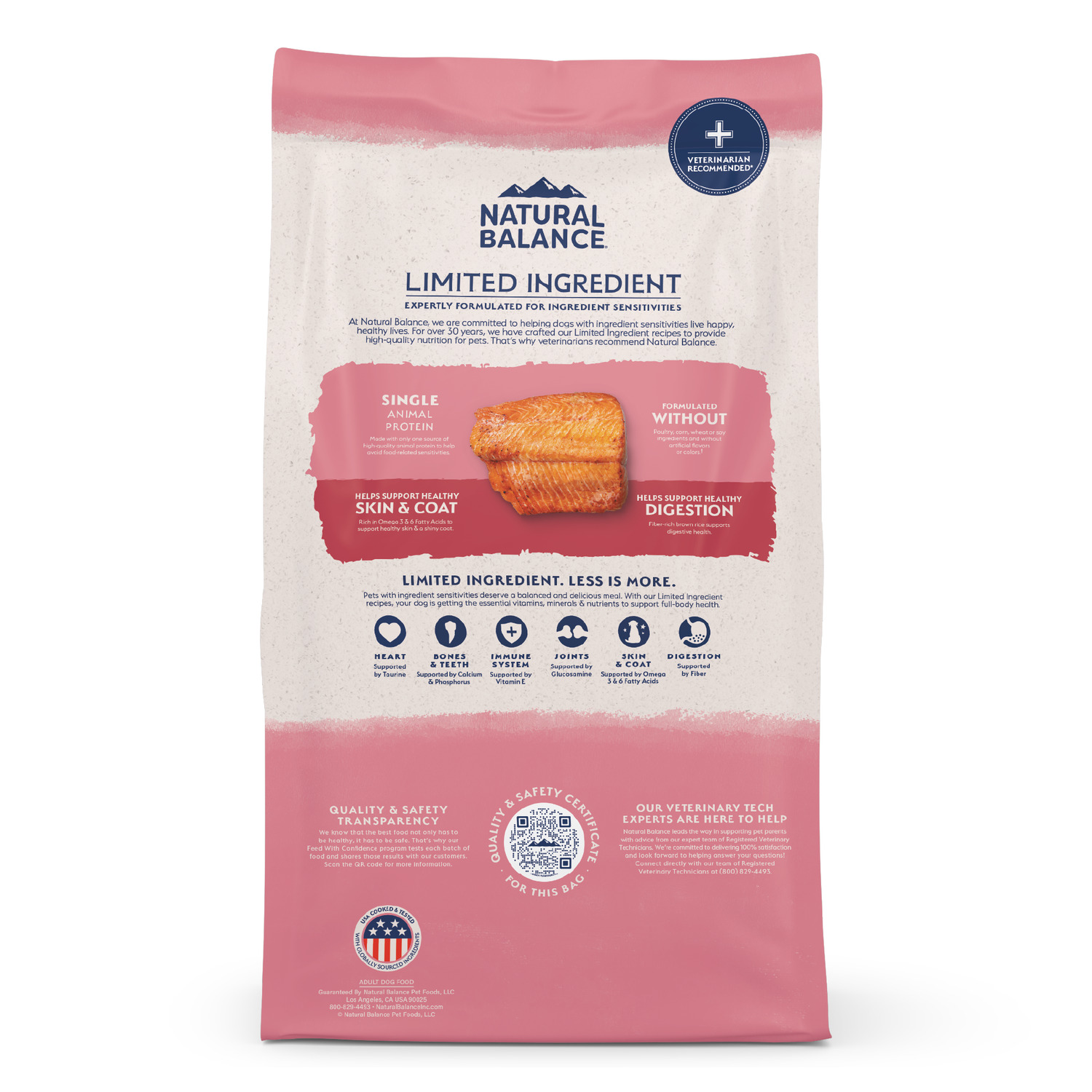 Natural Balance Limited Ingredient Dry Dog Food, Salmon & Brown Rice Recipe, 4 Lbs.
