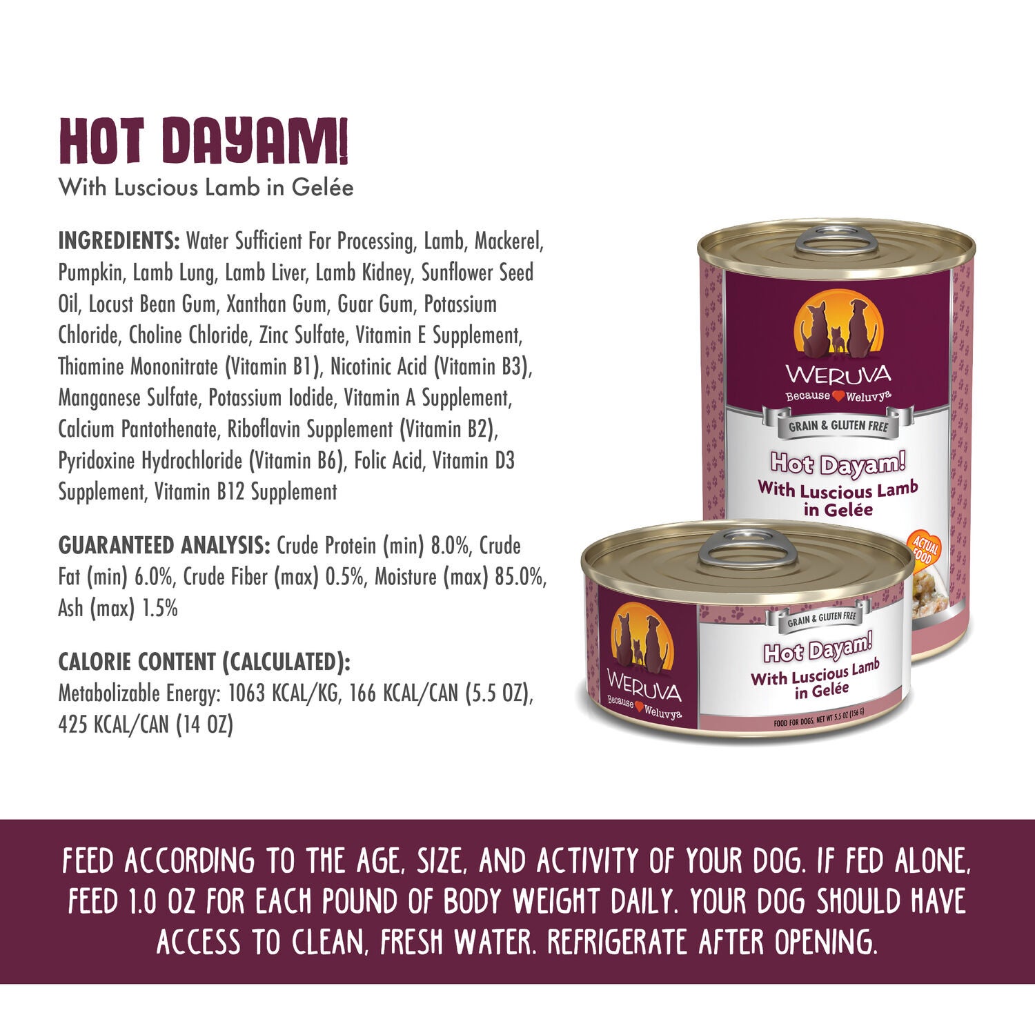 Weruva Classic Hot Dayam! Grain-Free Wet Dog Food, 14-Oz