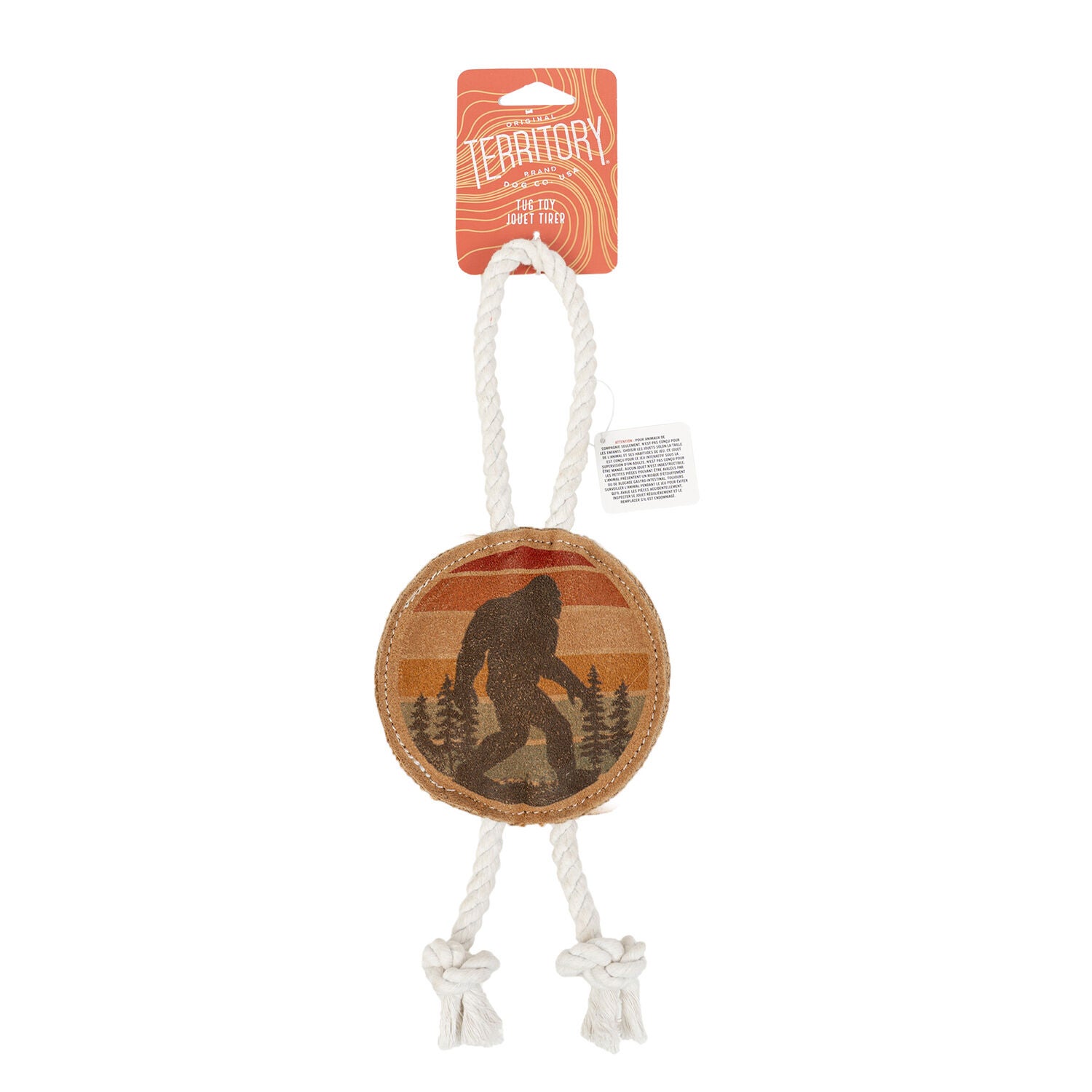 Territory Natural Leather Bigfoot Rope & Tug Dog Toy
