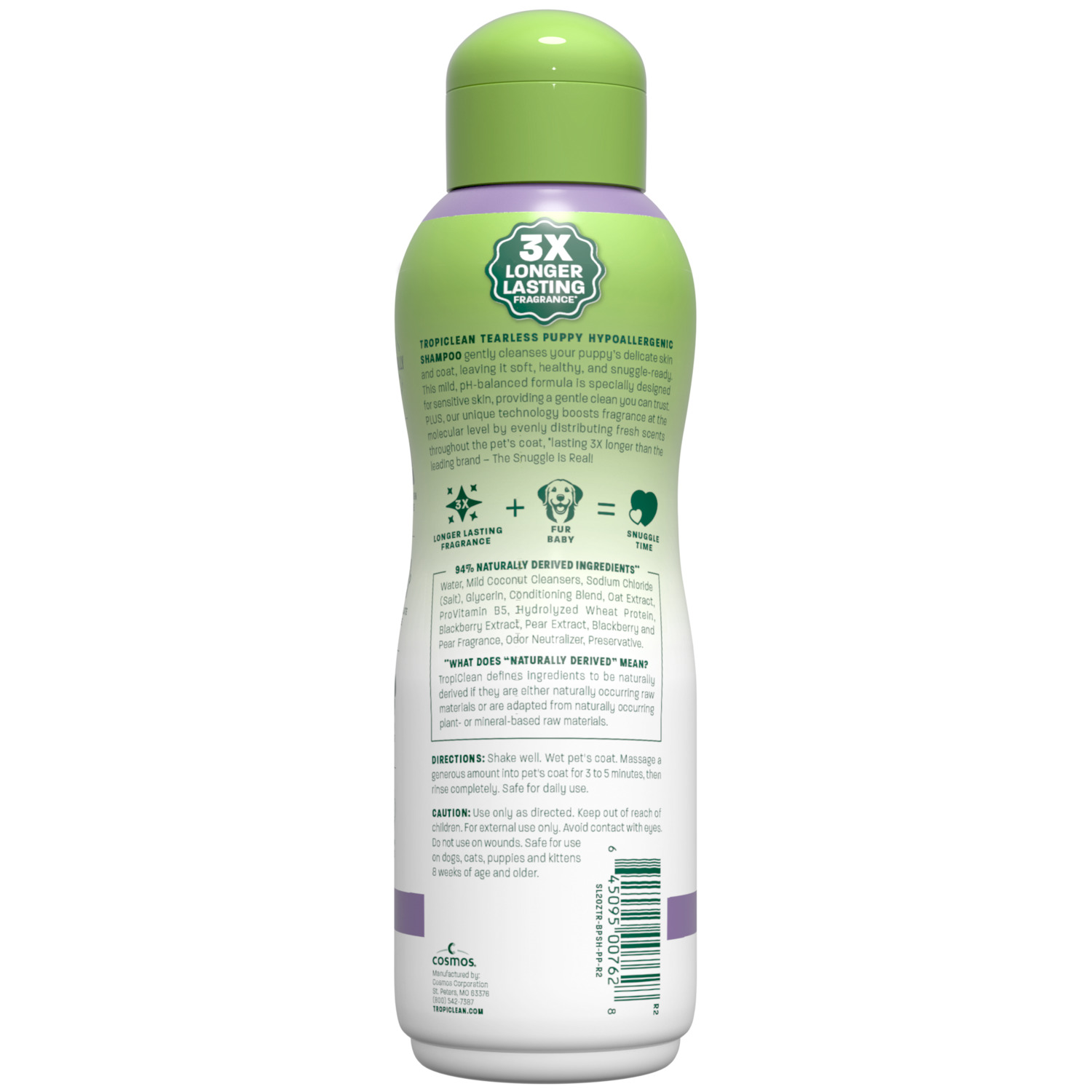 Tropiclean Tearless Hypoallergenic Puppy Shampoo, Blackberry Pear Scent, 20-Oz Spray Bottle