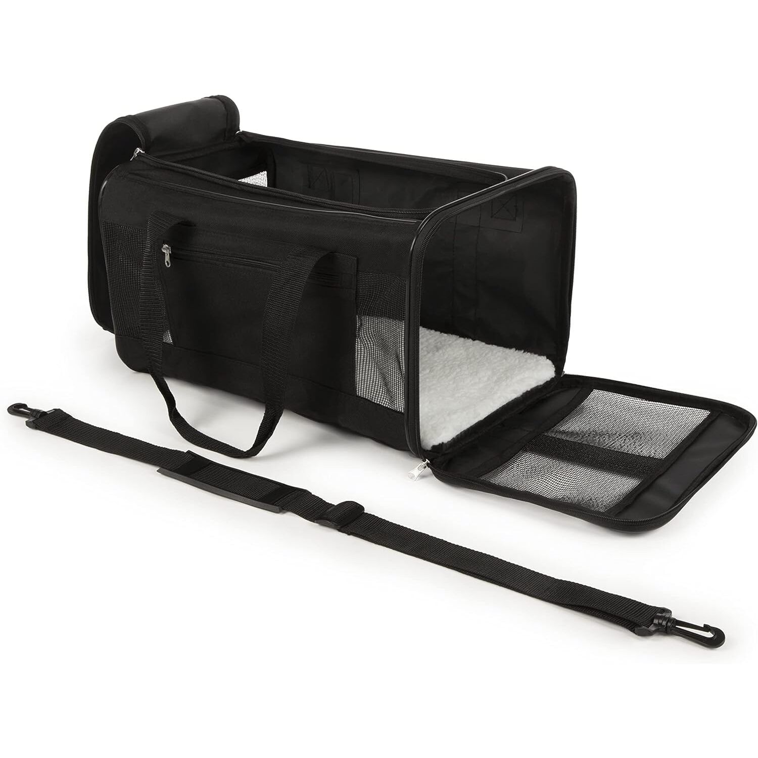Trustypup Easy Explorer Travel Pet Carrier, Airline Approved & Guaranteed On Board, Black, Medium