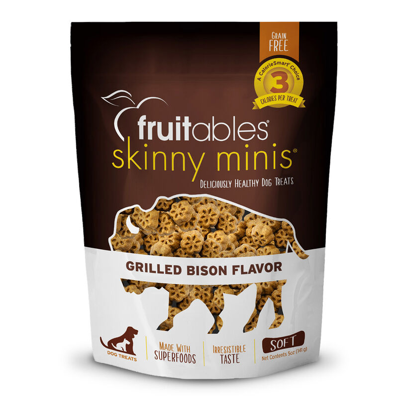 Skinny Minis Soft Grilled Bison Flavour Dog Treats image number 1