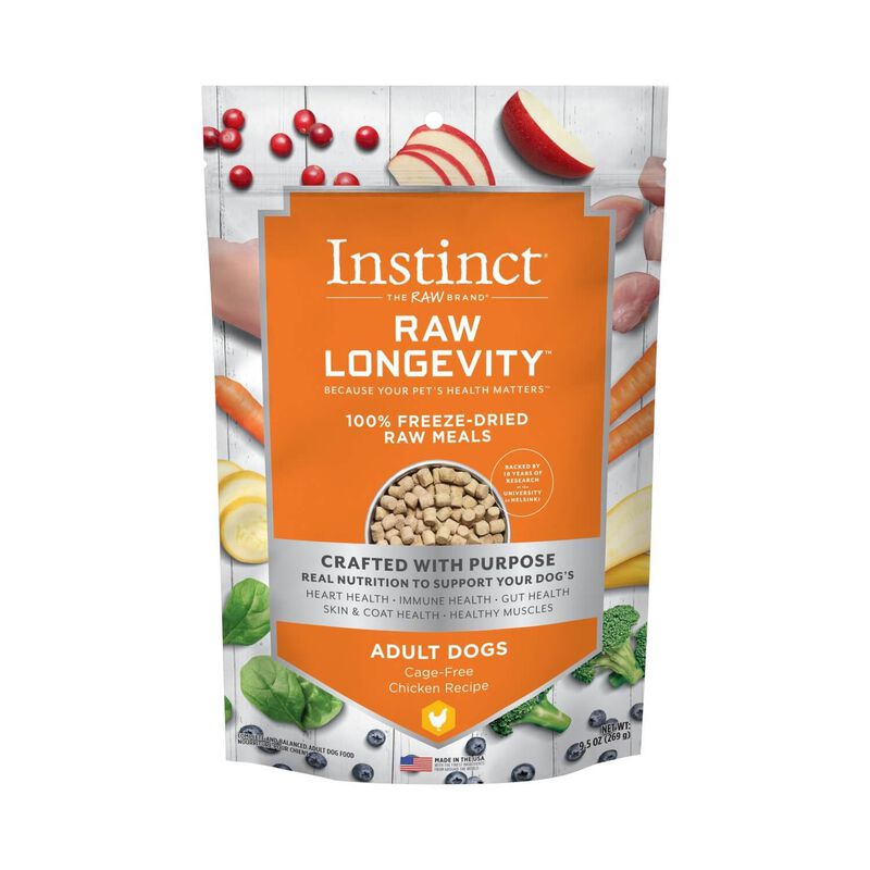 Instinct® Raw Longevity™ 100% Freeze Dried Raw Meals Cage Free Chicken Recipe For Dogs image number 1