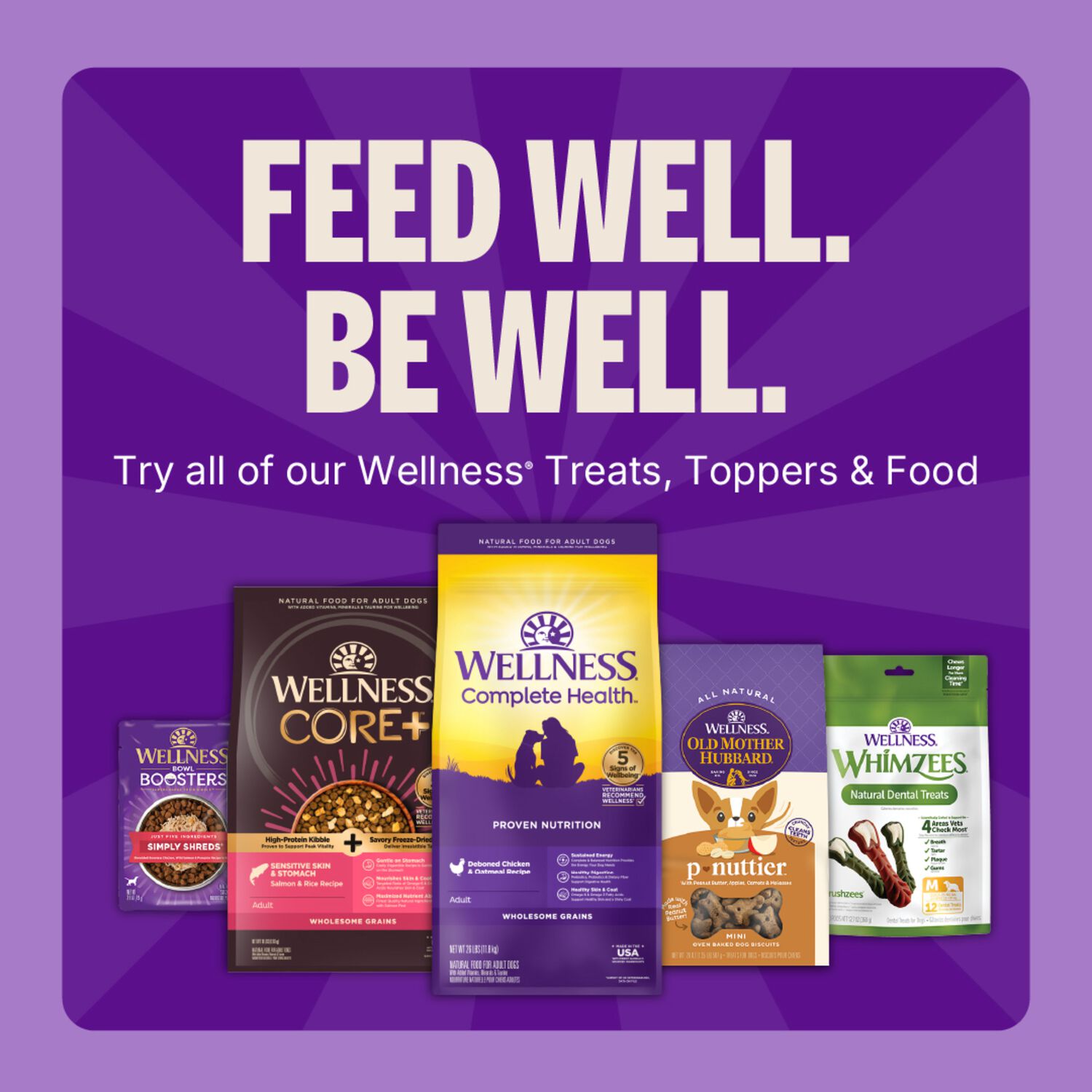 Wellness Puppy Bites Grain-Free Soft & Chewy Dog Treats, Lamb & Salmon, 3-Ounce Bag