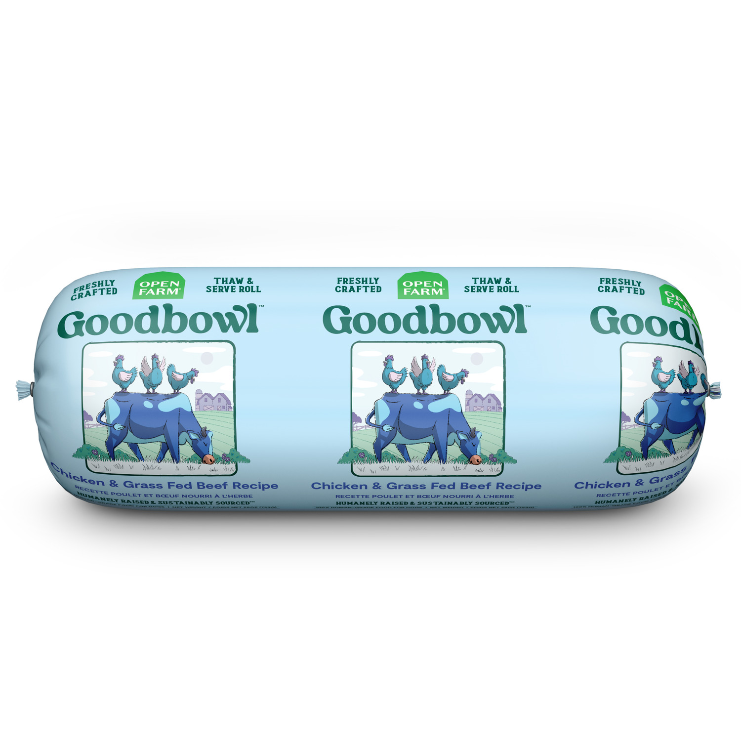 Open Farm Goodbowl Chicken & Grass-Fed Beef Recipe Frozen Dog Food