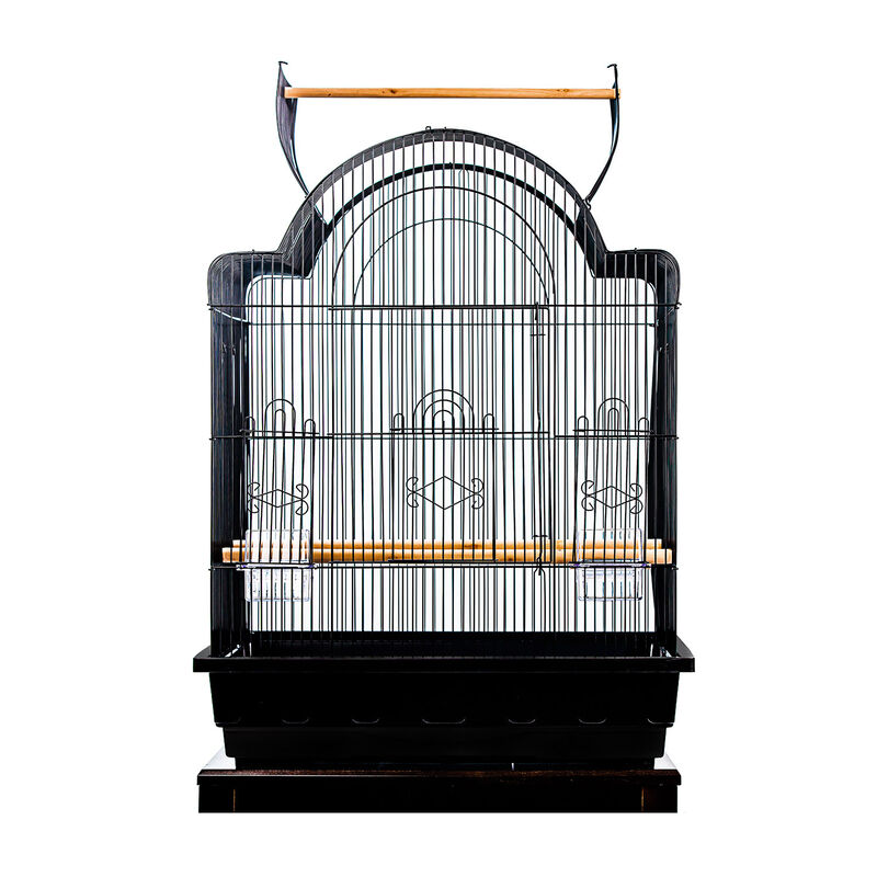 Open Top Victorian Cage Black For Birds image number 4