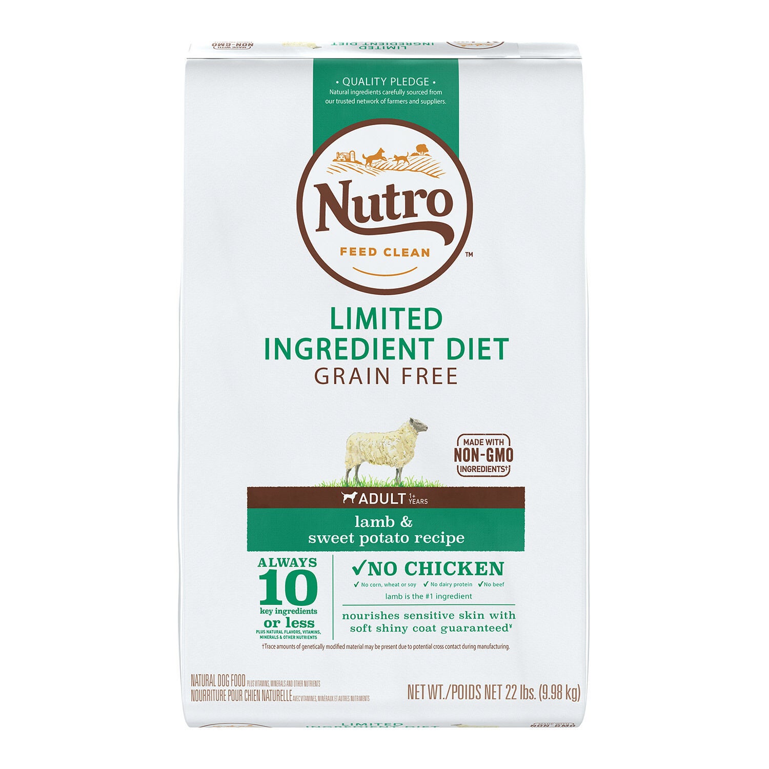 Nutro Limited Ingredient Diet Adult Lamb Sweet Potato Recipe Dog