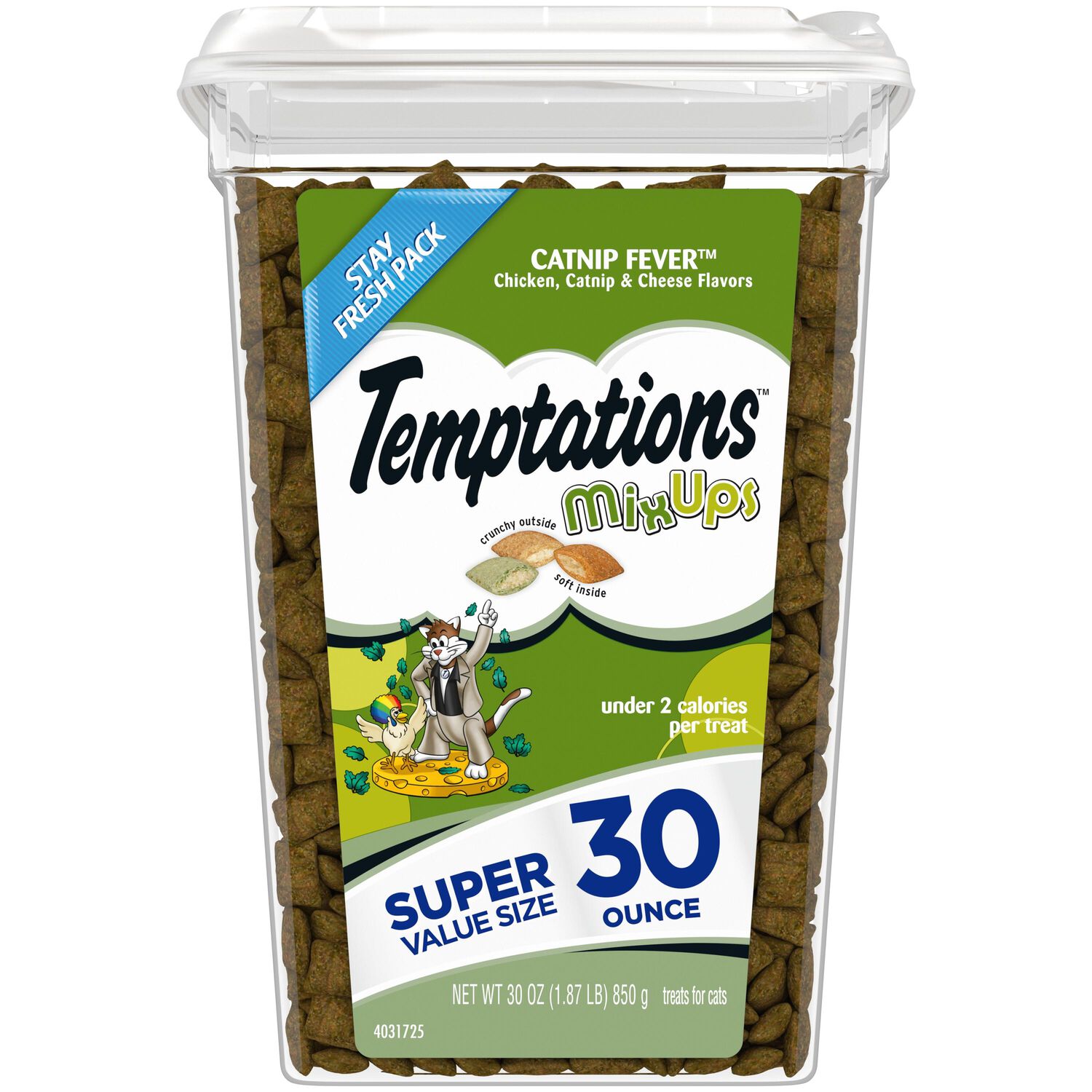 Temptations Mixups Catnip Fever Crunchy & Soft Cat Treats, 16-Oz