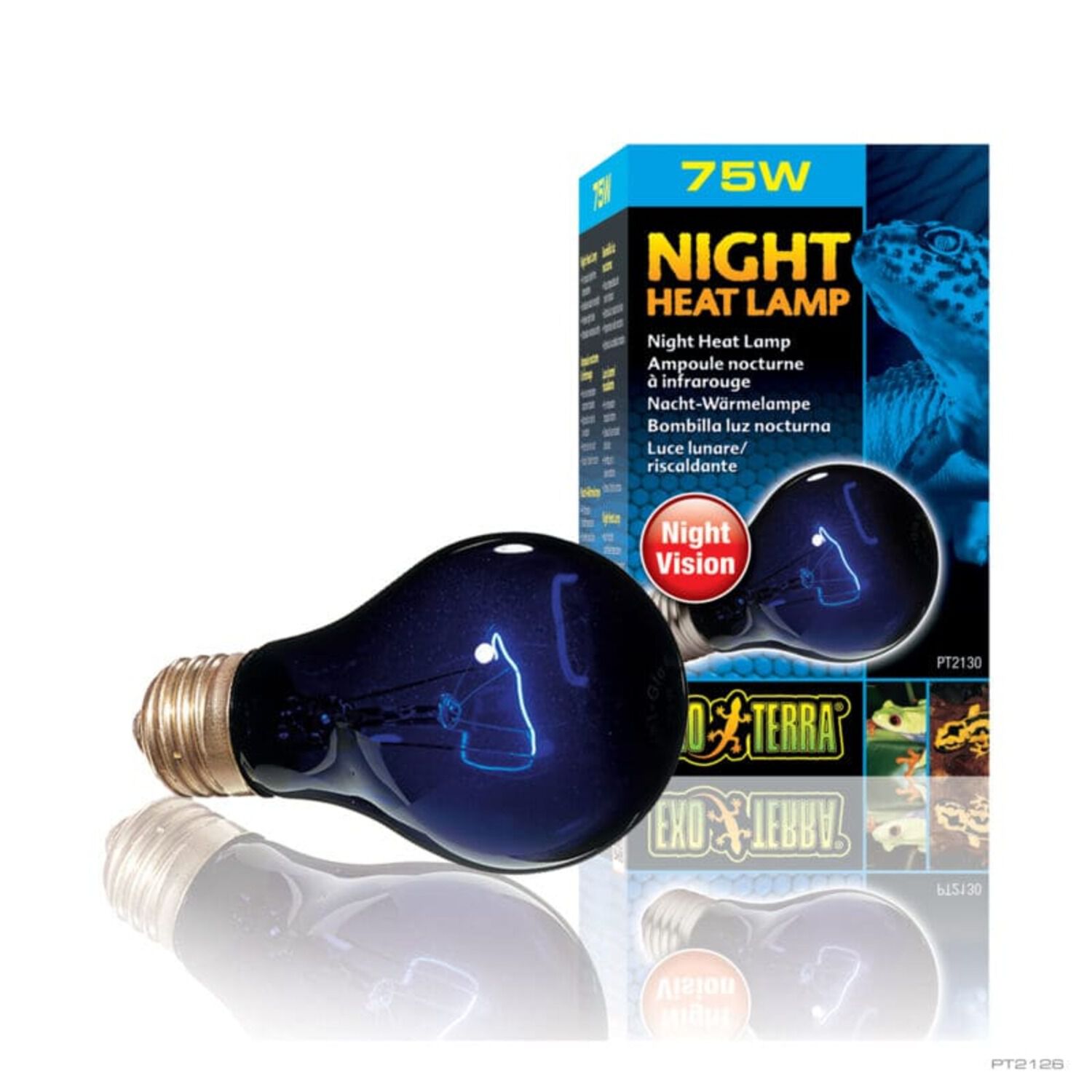 Exo Terra Night Heat Lamp For Reptile Enclosures, 75W