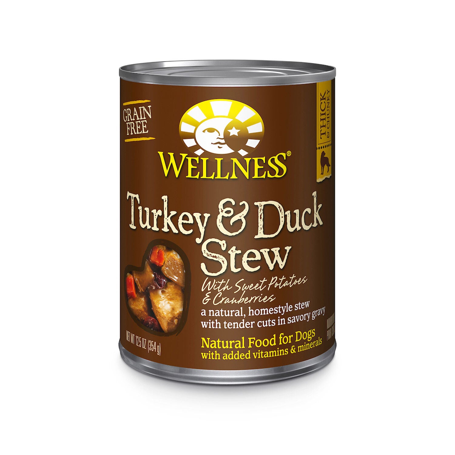 Wellness Grain Free Natural Turkey and Duck Stew with Sweet Potato and Cranberries Wet Canned Dog Food