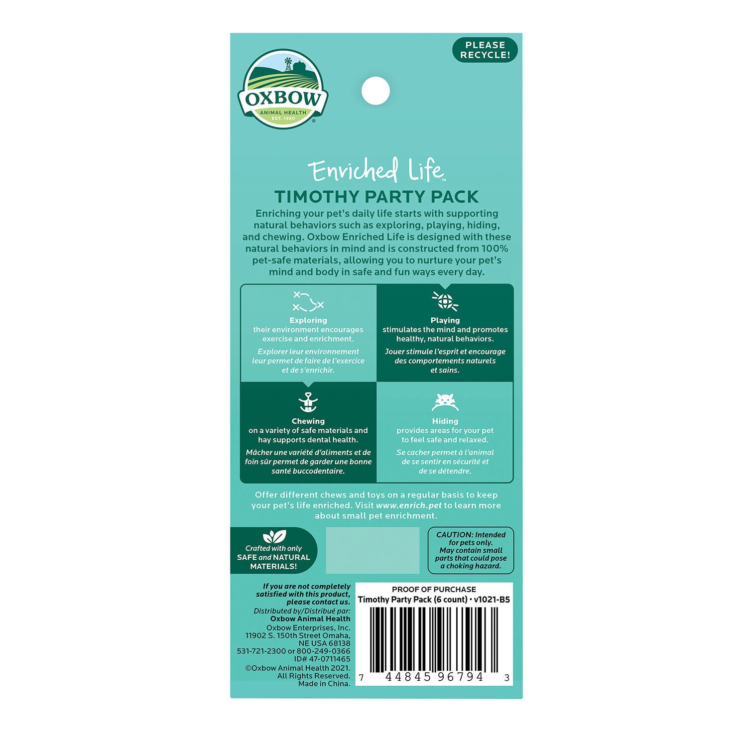 Oxbow Enriched Life Timothy Party Pack