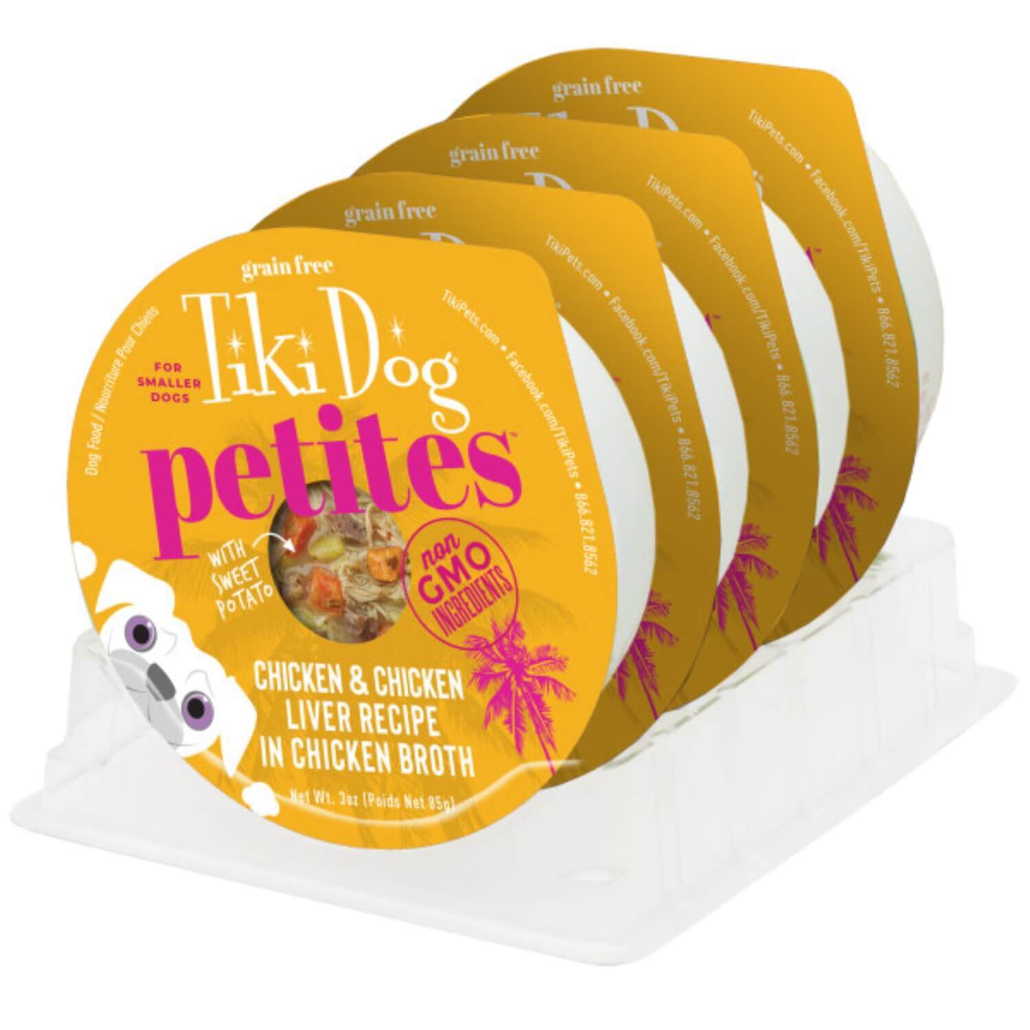Tiki Dog Aloha Petites Wet Dog Food, Chicken