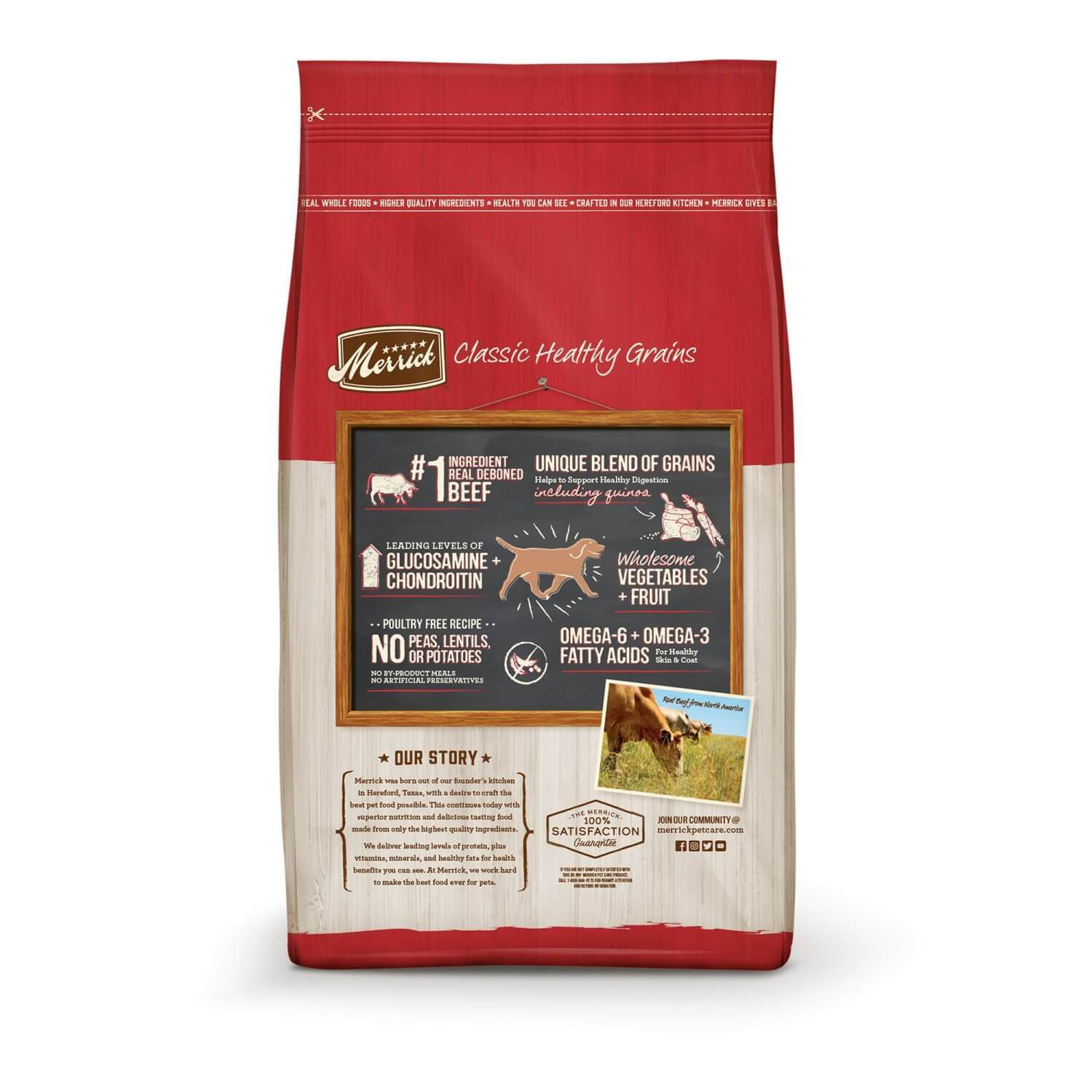 Merrick Kitchen Comforts Real Deboned Beef And Brown Rice Dry Dog Food, 22-Lb Bag