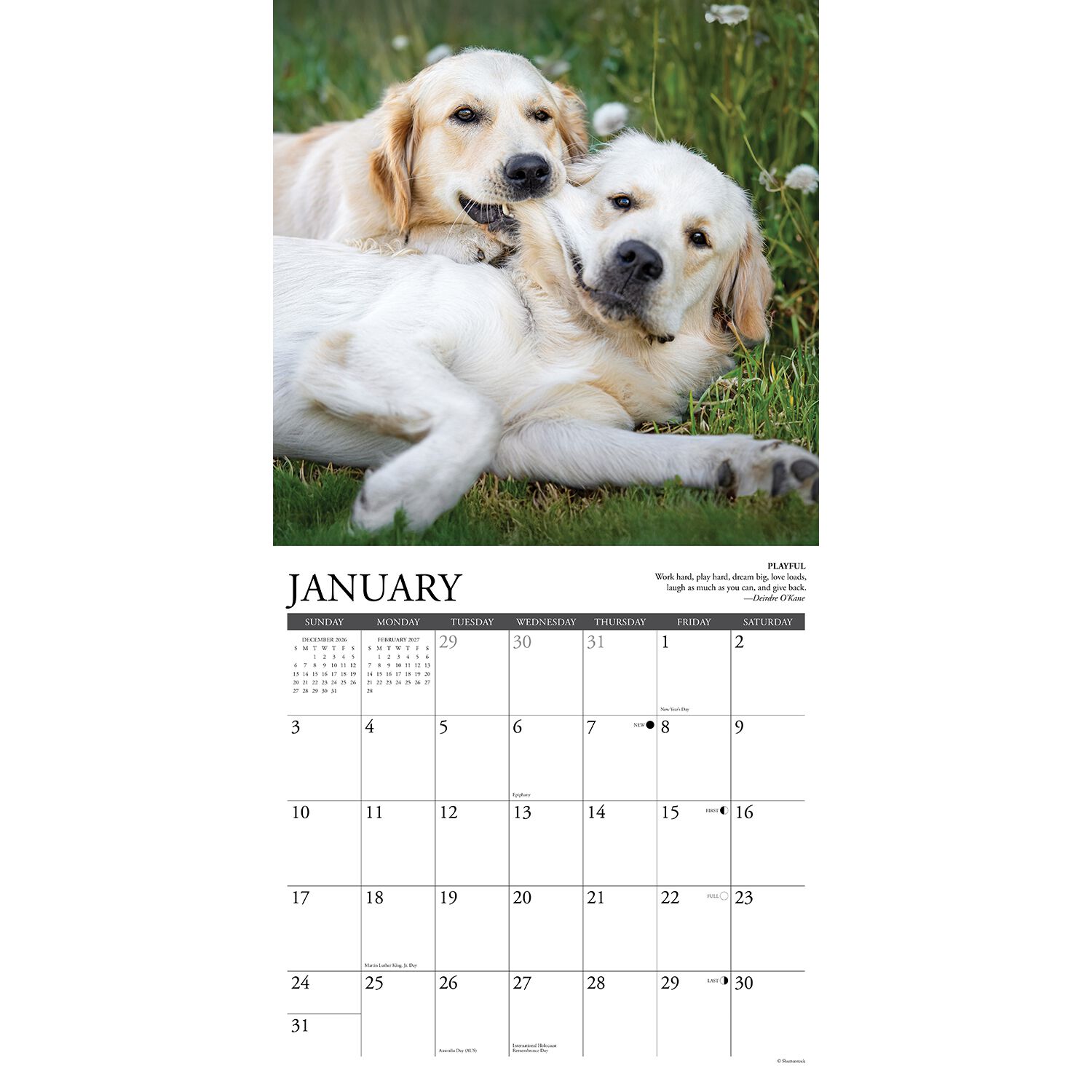 Willow Creek Press Golden Rules 2027 Wall Calendar