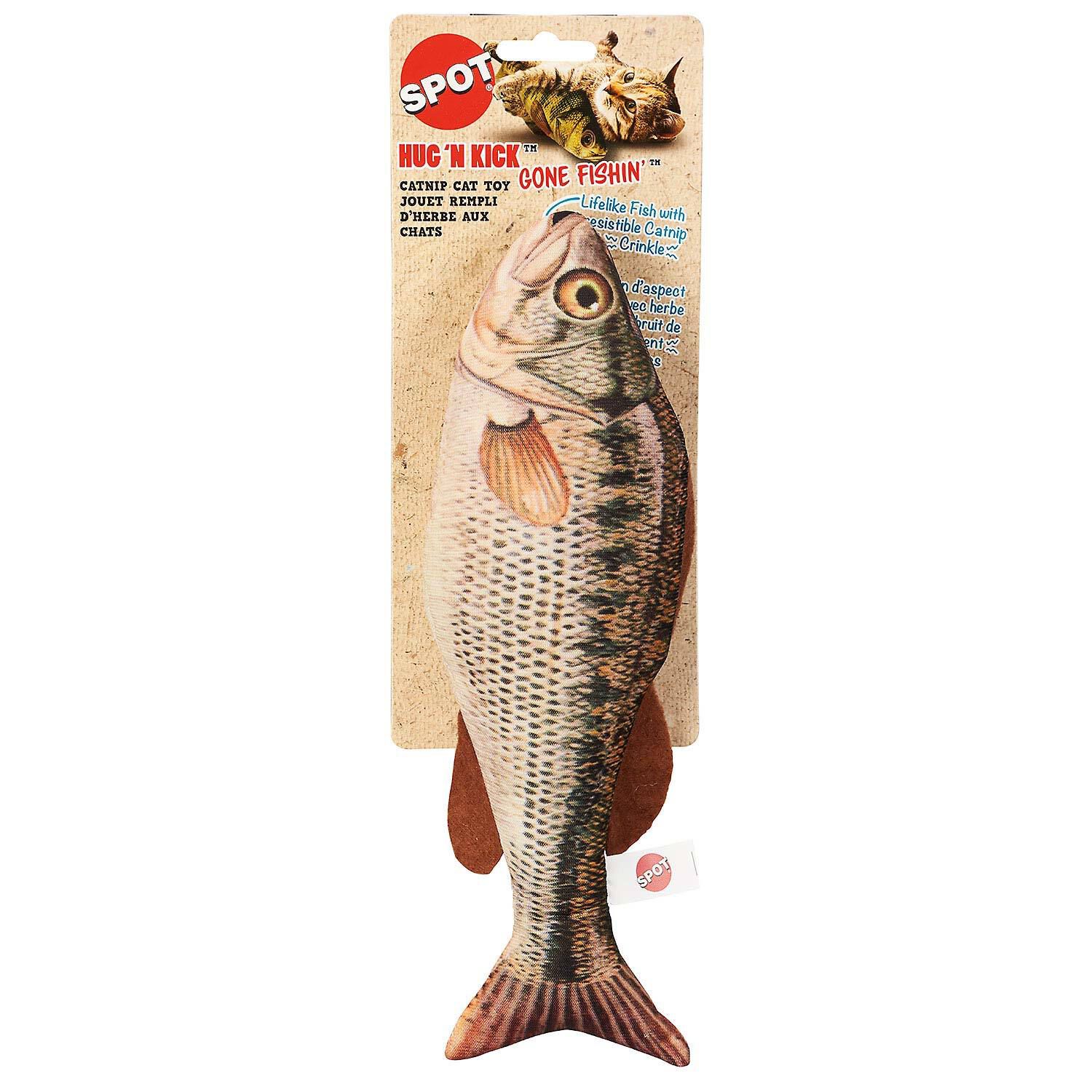 Spot Hug N Kick Gone Fishin Cat Toy Assorted