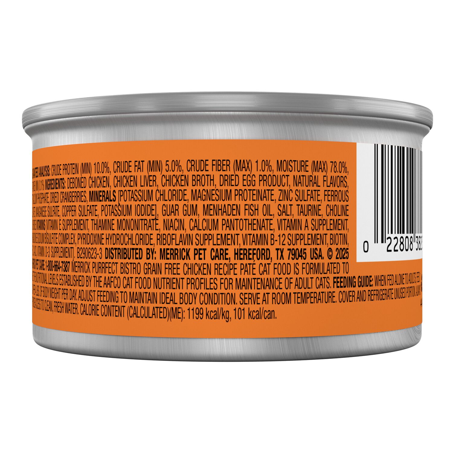 Merrick Purrfect Bistro Chicken Recipe Pate Grain-Free Wet Cat Food, 3-Oz Can Pack Of 24