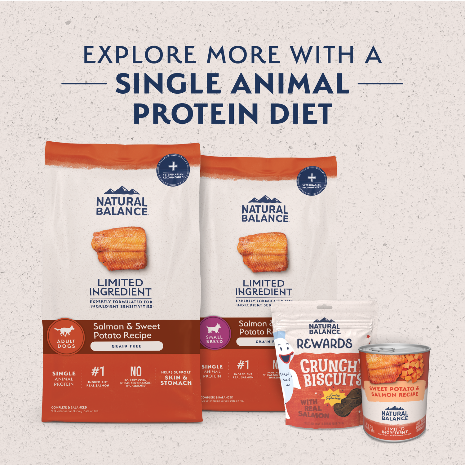 Natural Balance Limited Ingredient Grain-Free Small Breed Salmon & Sweet Potato Recipe Dry Dog Food, 4-Lb Bag