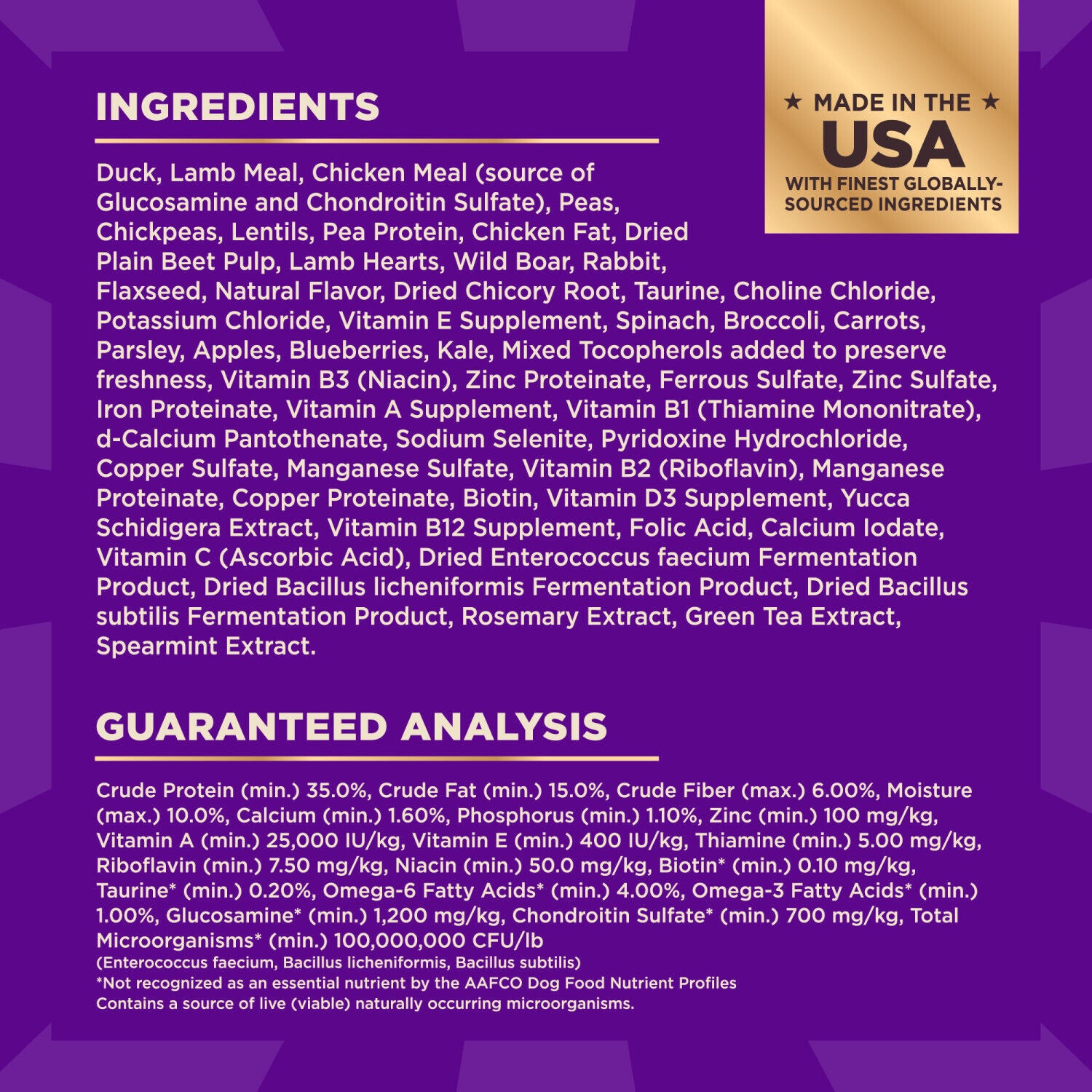 Wellness Core+ Dry Dog Food With Freeze Dried Pieces, Grain Free, High Protein, Natural, Wild Game Duck, Lamb, Wild Boar, & Rabbit Recipe, 4-Pound Bag