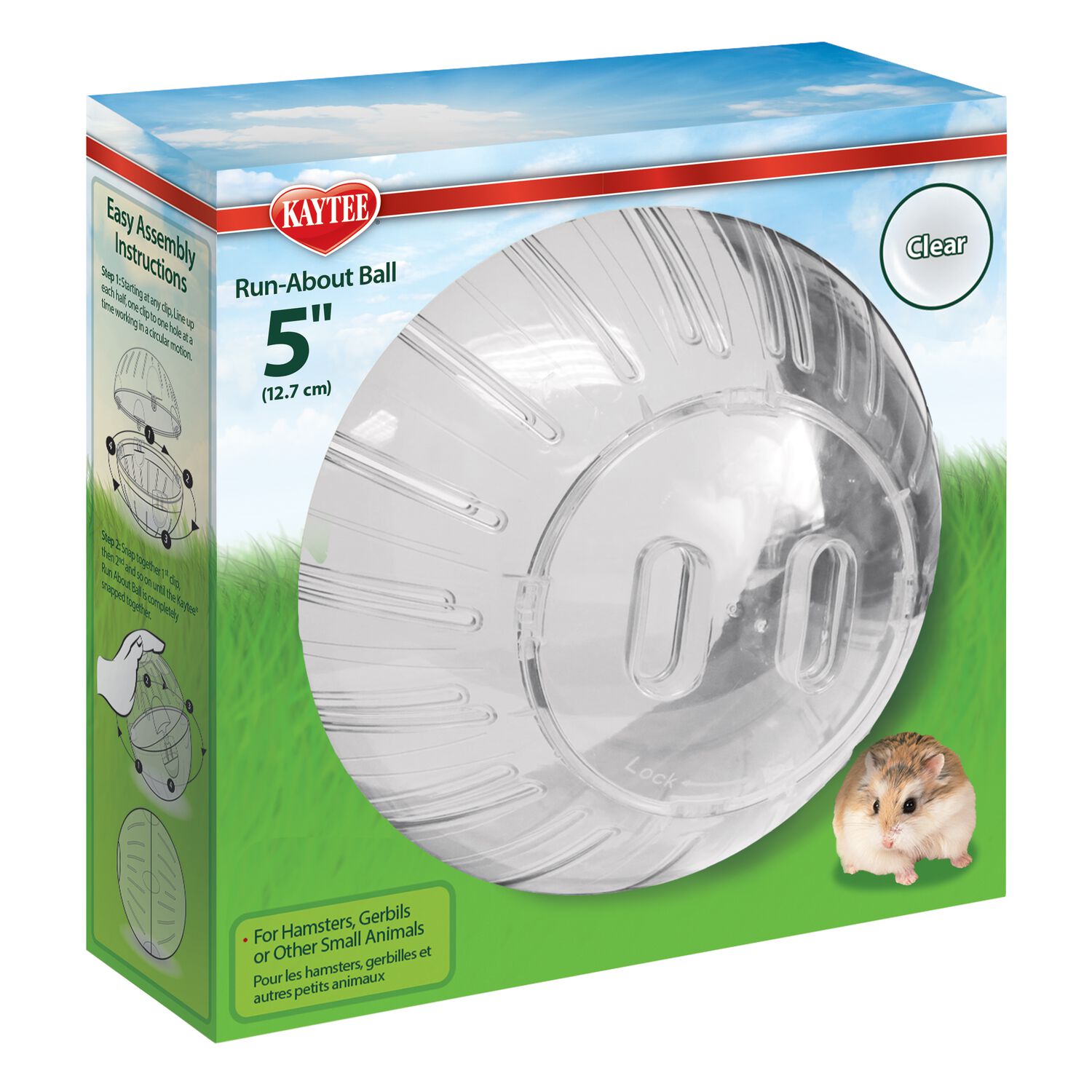 Kaytee Run-About Ball Mini Clear Small Animal Exercise Ball, 5"