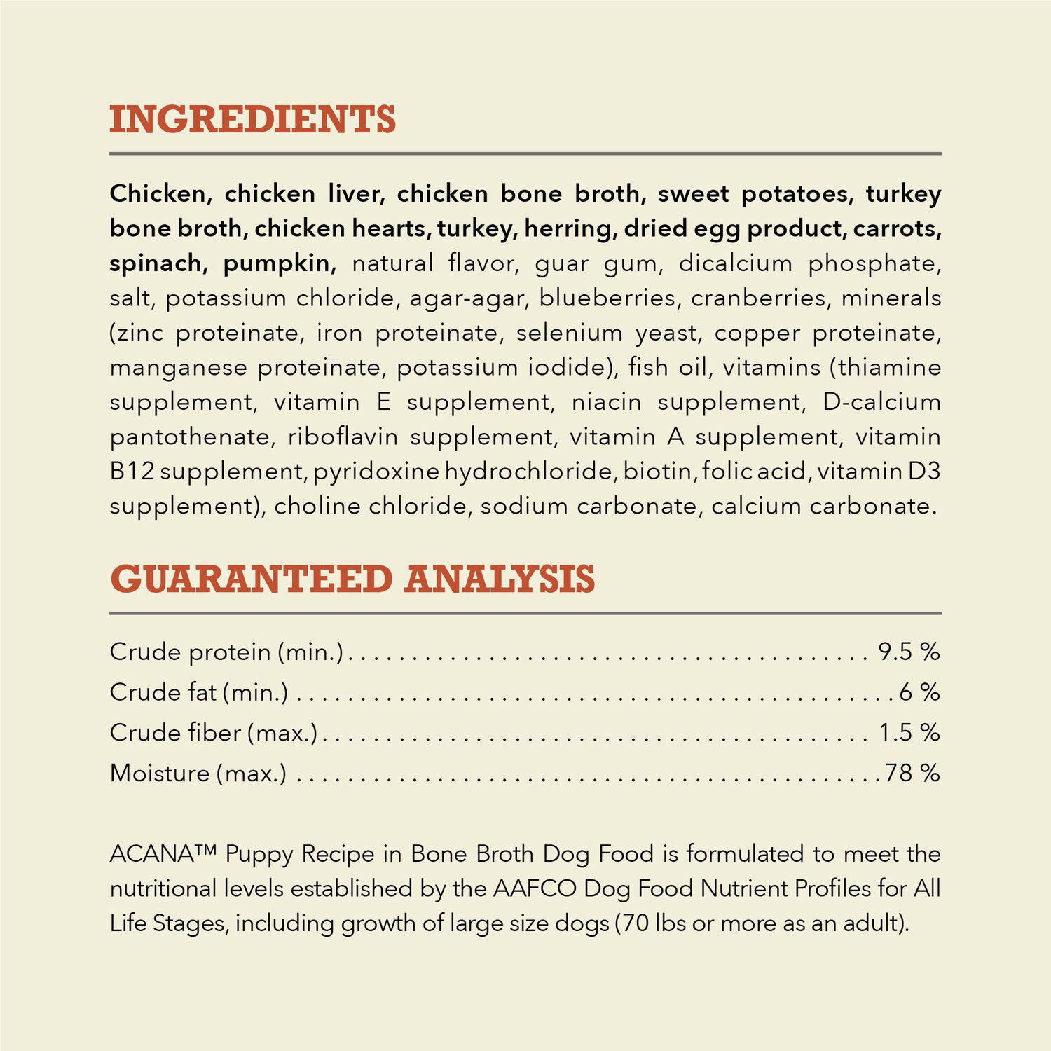 Acana Premium Pate In Bone Broth, Puppy Formula Wet Dog Food, 12.8-Oz