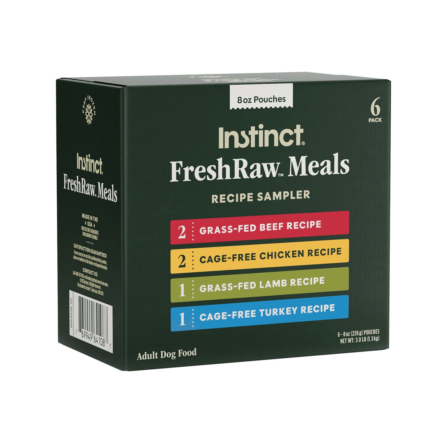 Instinct Freshraw Meals Frozen Dog Food, 8-Oz Pack Of 6, Variety Pack