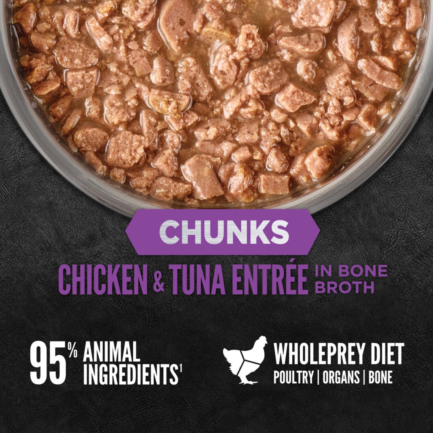 Orijen Chunks & Shreds Wet Cat Food, Chicken & Tuna Kitten Entree, 5.5-Oz