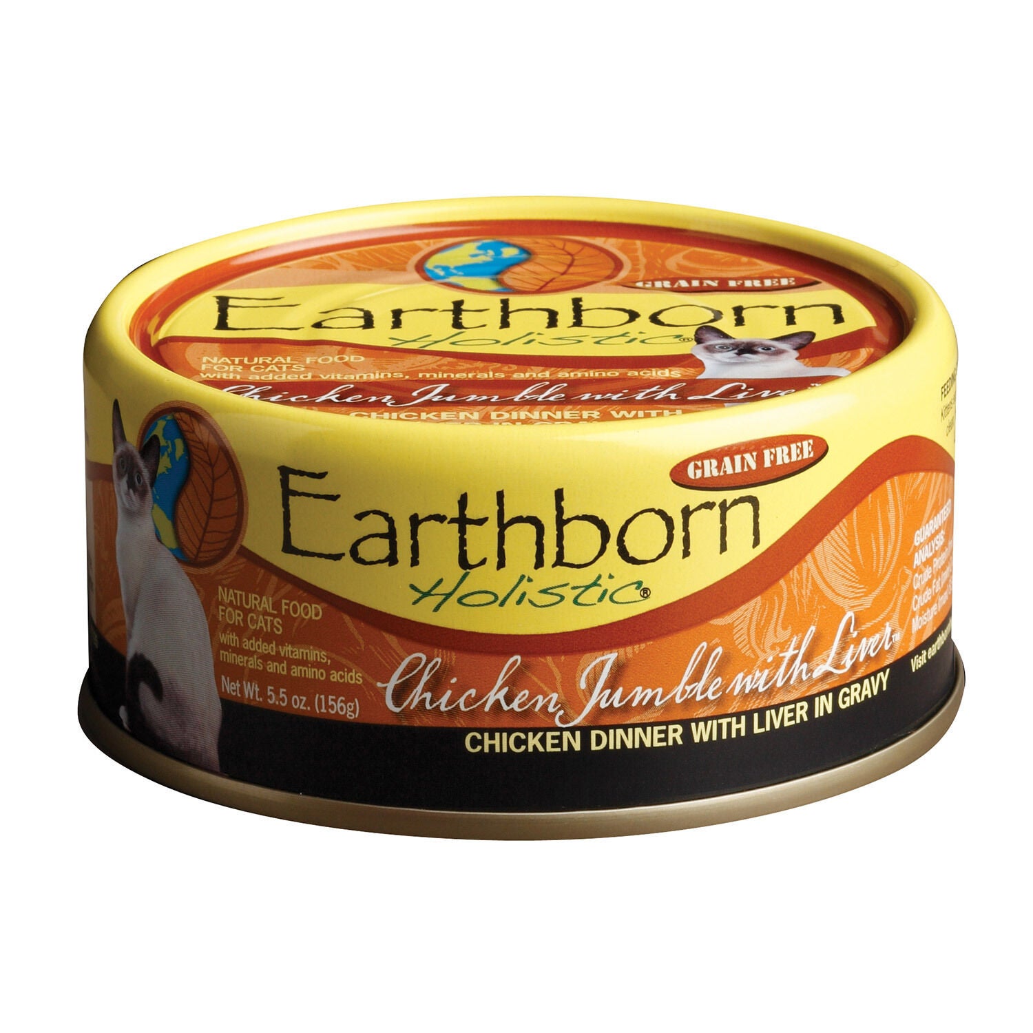 Earthborn Holistic Wet Cat Food, Chicken Jumble With Liver Chicken Dinner With Liver In Gravy