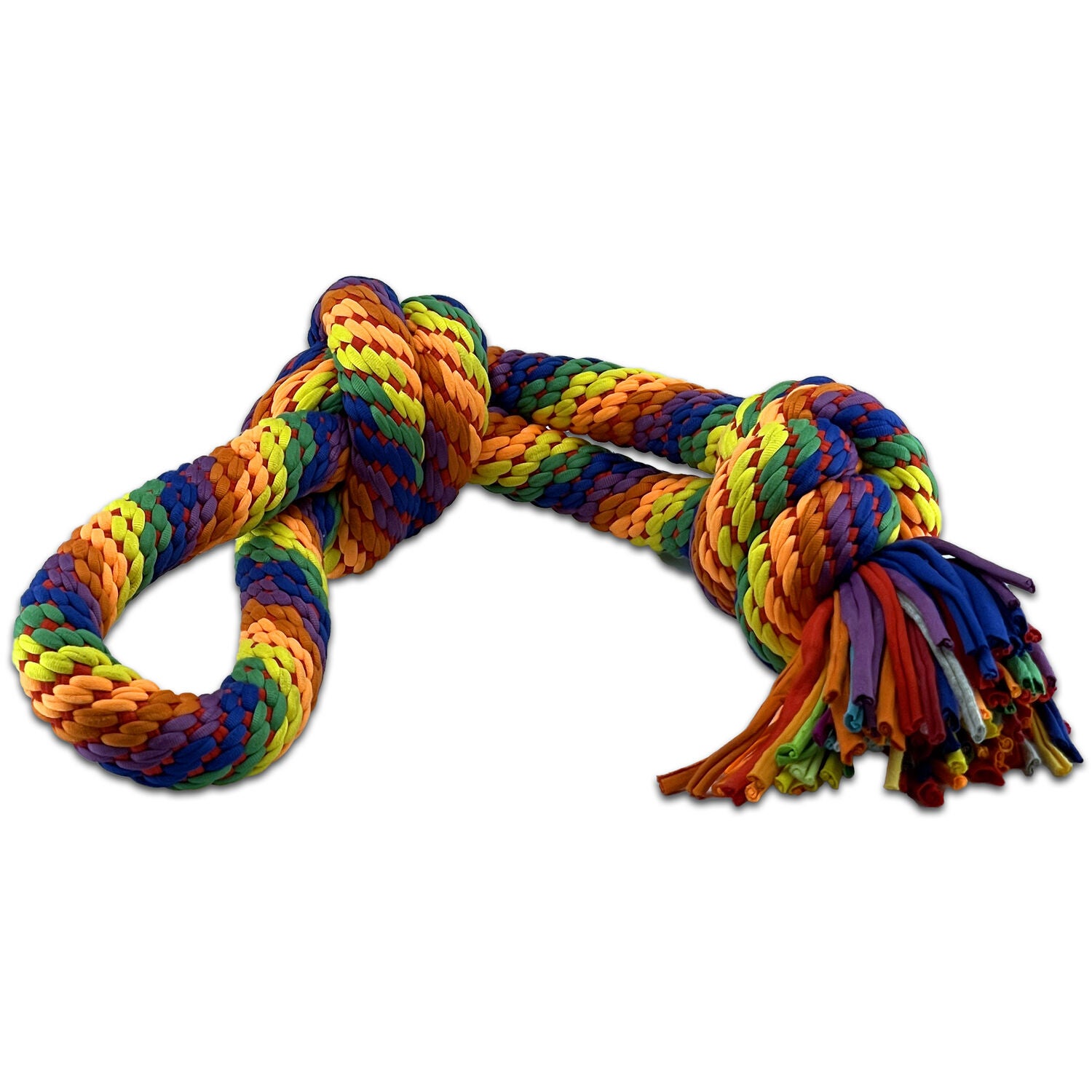 Petsport Kaleidoscope Colorful Knotted Rope Tug Dog Toy,  X-Large, 22"