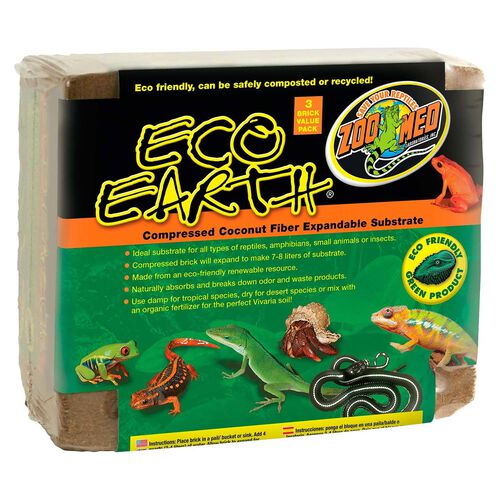 Eco Earth Brick Value Pack Substrate For Reptiles