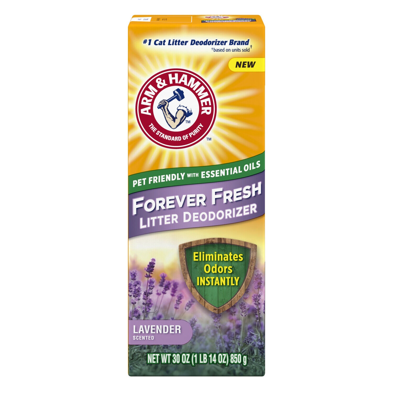 Arm & Hammer Forever Fresh Lavender Scented Cat Litter Deodorizer, 30-Oz