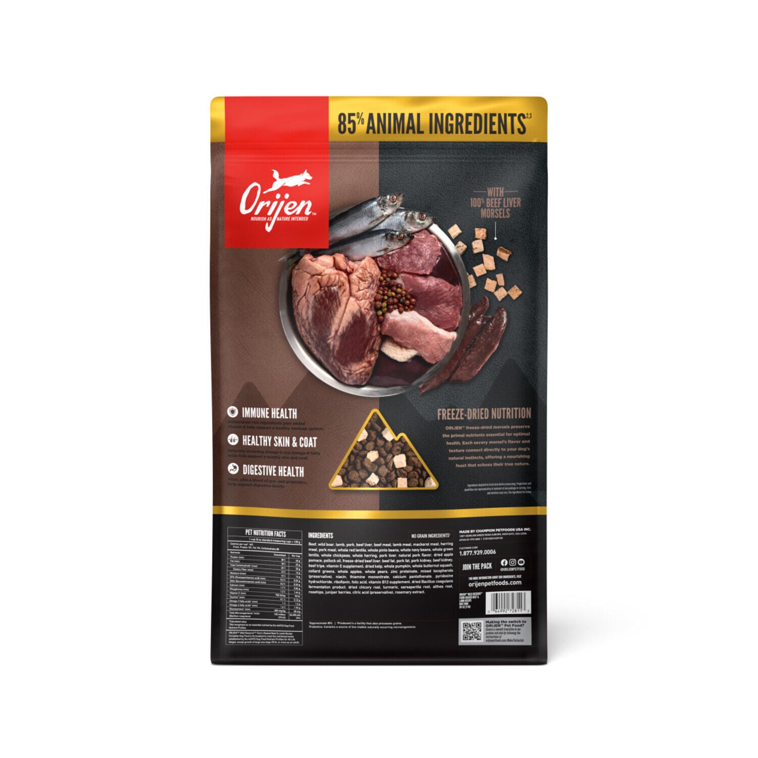 Orijen Wild Reserve Farm-Raised Beef & Lamb Recipe Dry Dog Food, 20-Lb