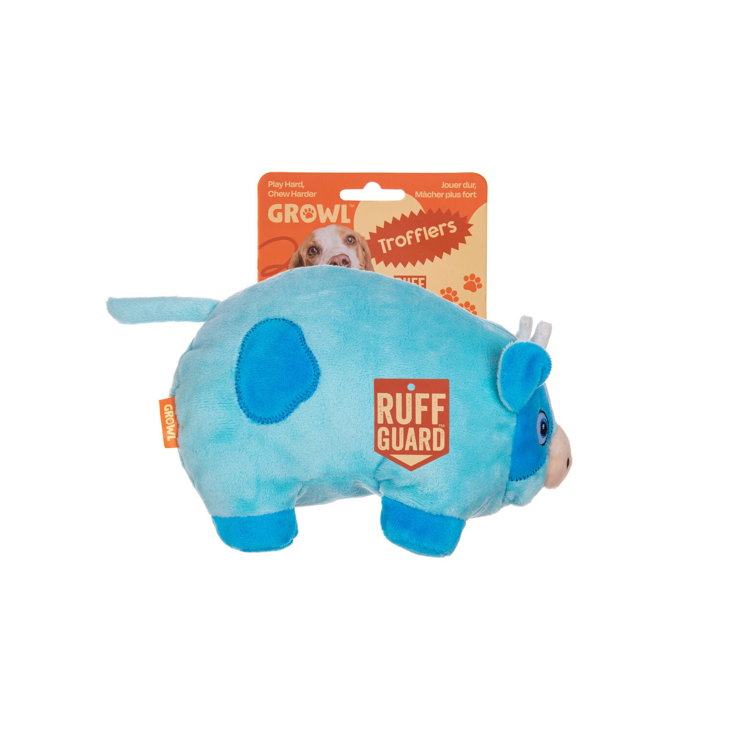 Growl Moo Moo The Cow Plush Squeaky Dog Toy