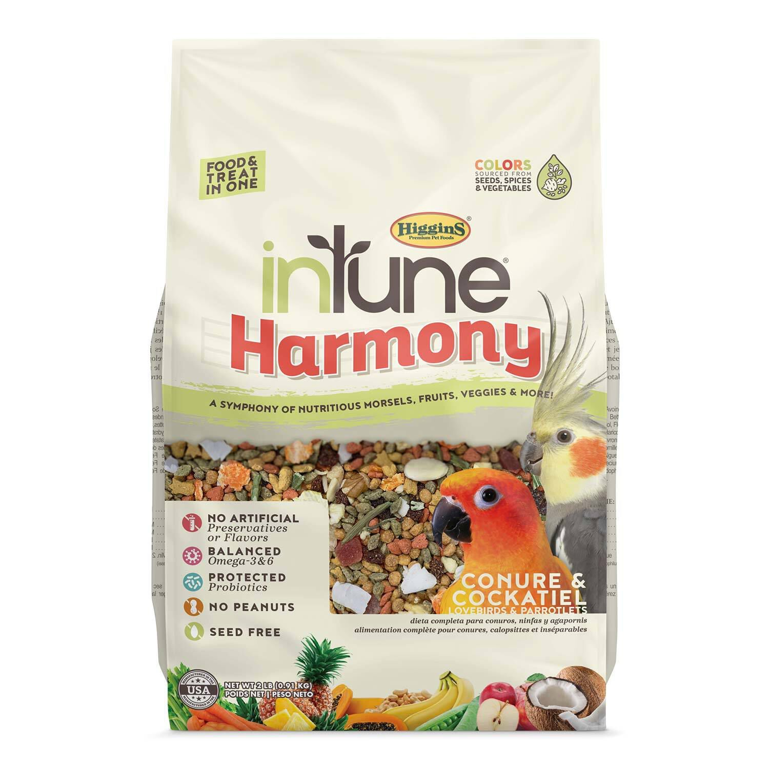 Intune Harmony Conure & Cockatiel 2Lb Bird Food