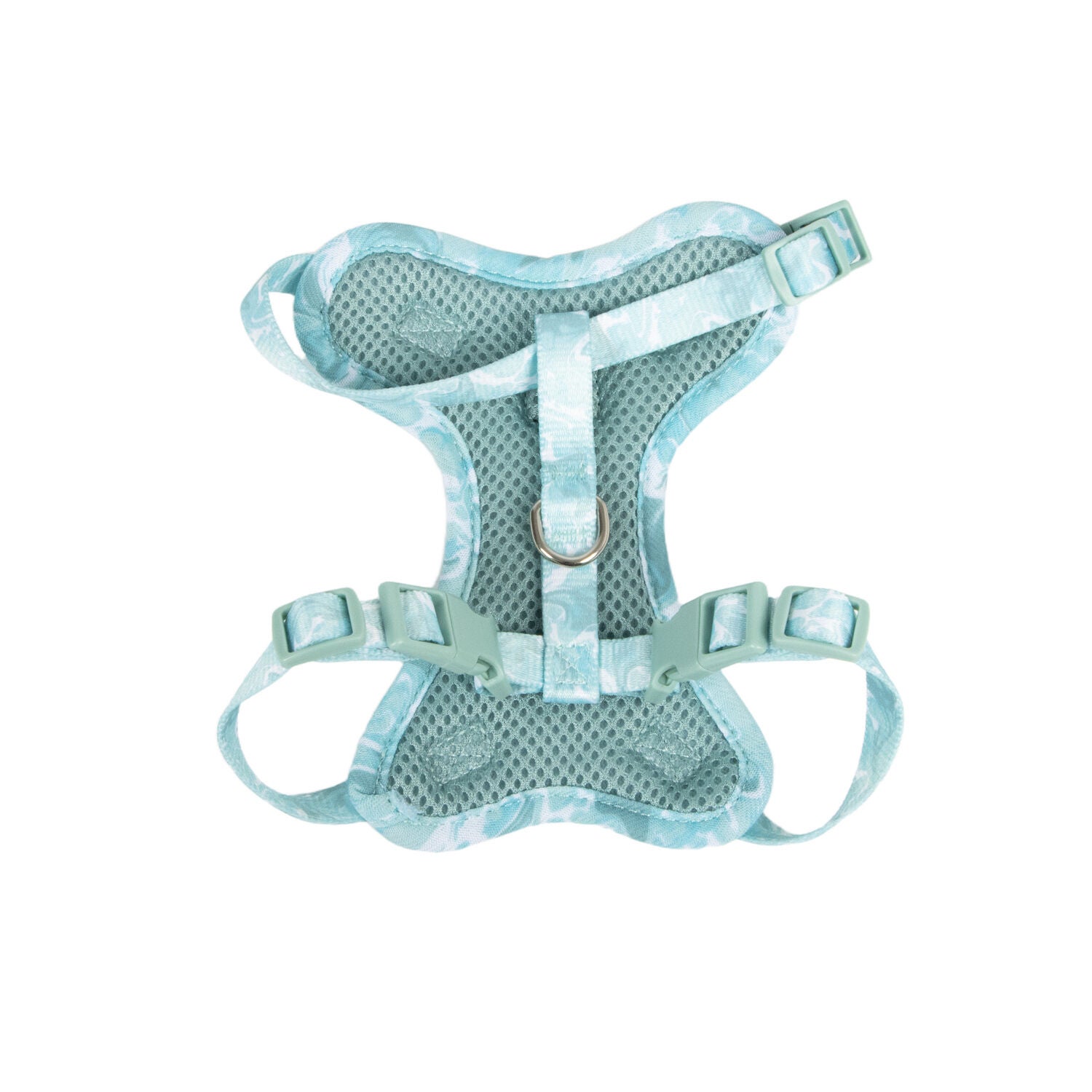Bailey & Bella Blue Marble Print Cat Harness Leash Set, 2-Piece