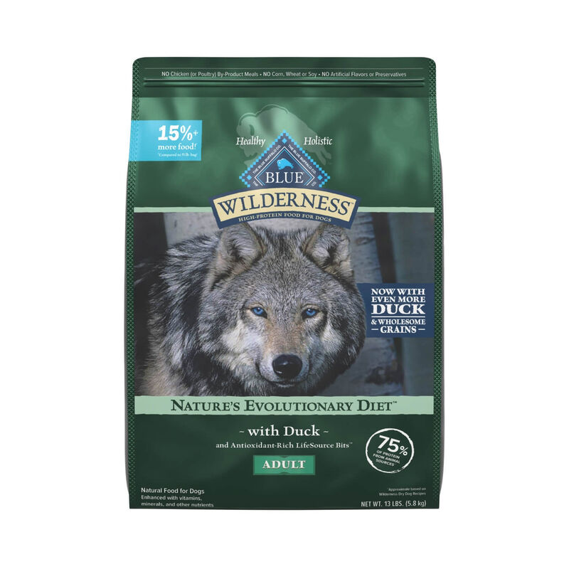 Blue Buffalo Wilderness High Protein Natural Adult Dry Dog Food Plus Wholesome Grains, Duck