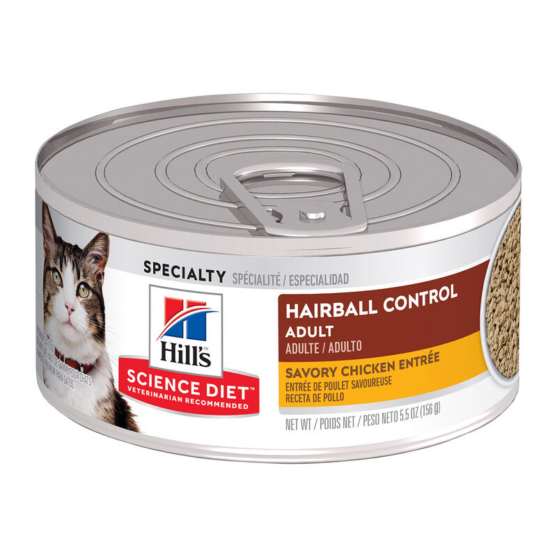 H Ill'S Science Diet Adult Hairball Control Savory Chicken Entree Wet Cat Food