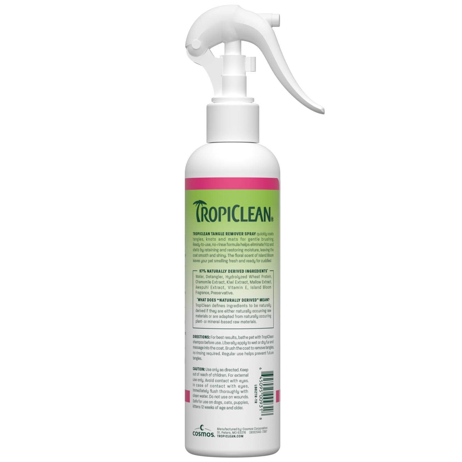 Tropiclean Leave In Dog Conditioner Spray And Tangle Remover, Island Bloom Scent, 8-Oz Bottle