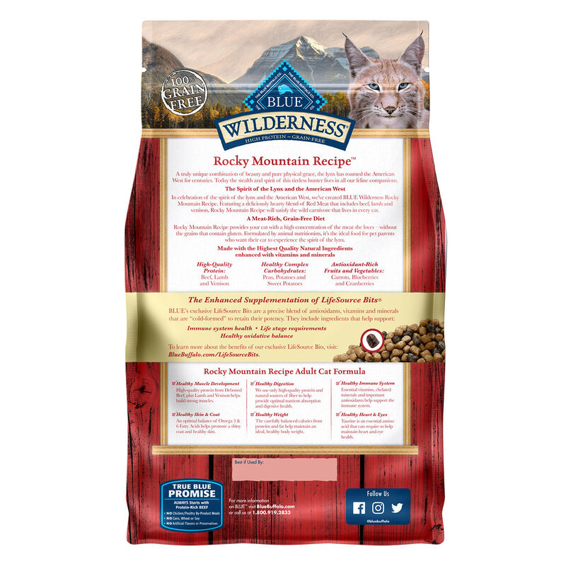 Wilderness Rocky Mountain Adult Recipe With Red Meat Cat Food image number 2