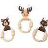 Dura Fuse Leather With Rope Ring Dog Toy 11"