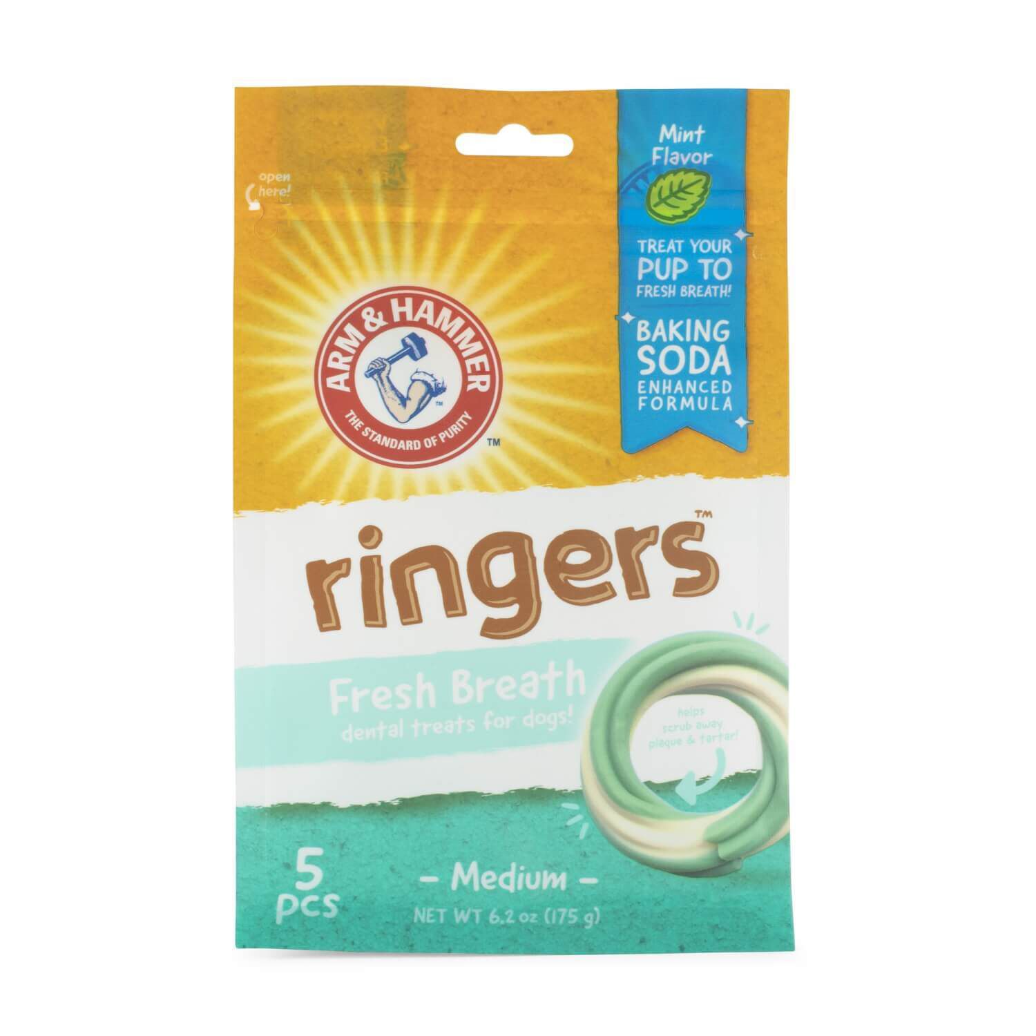 Arm Hammer Ringers Mint Flavor Dental Dog Treats 5ct Pet