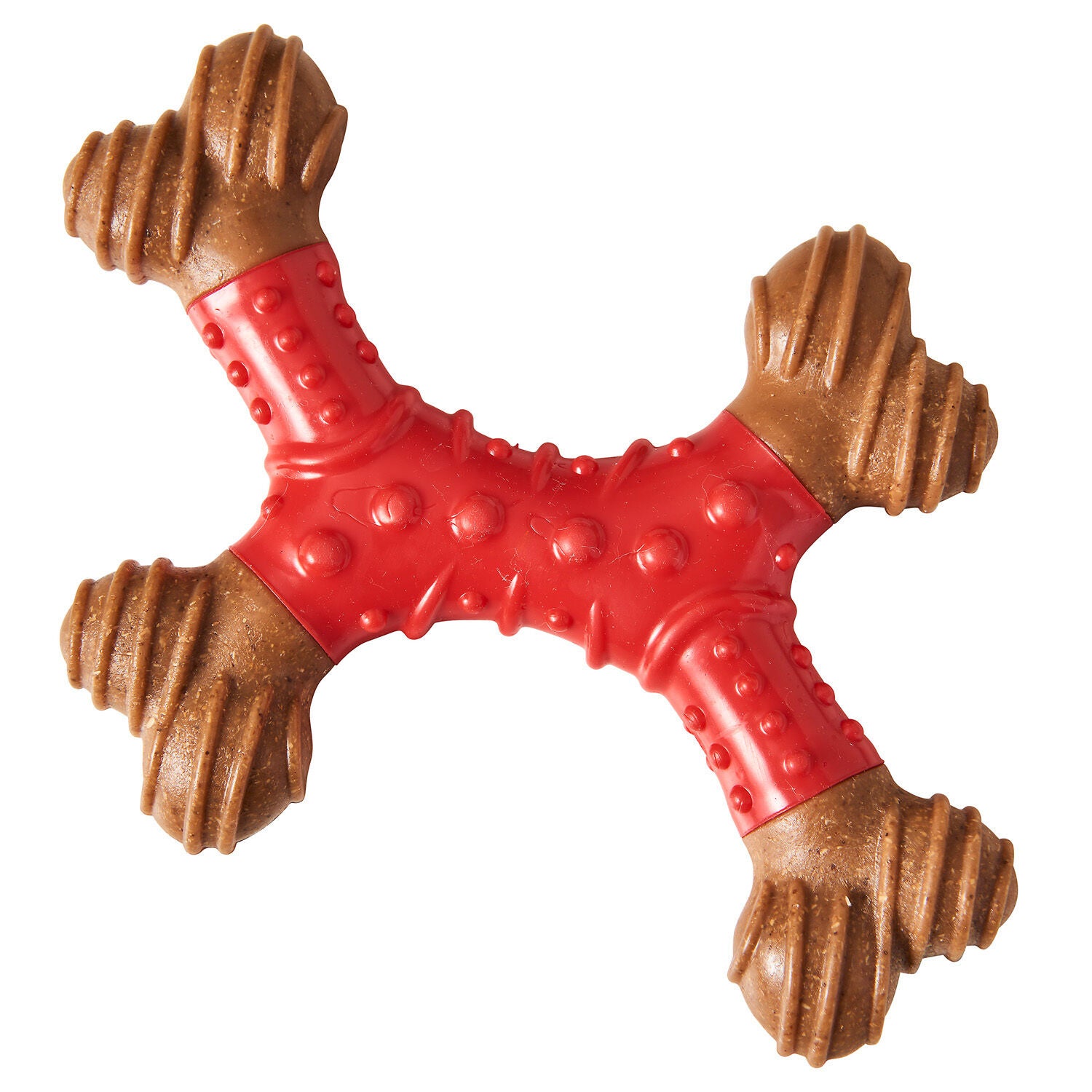 Spot Holiday Bambone X Bone Dental Dog Chew Toy, Gingerbread Flavor