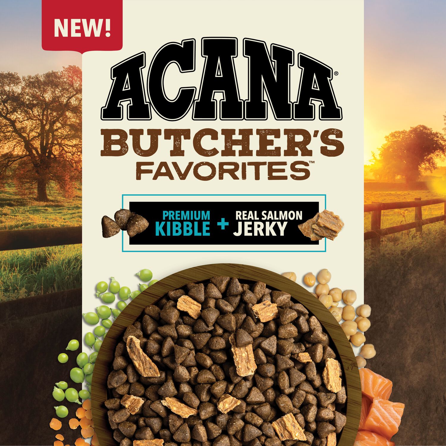 Acana Butcher&rsquo;S Favorites Wild-Caught Salmon Recipe Dry Dog Food, 17-Lb