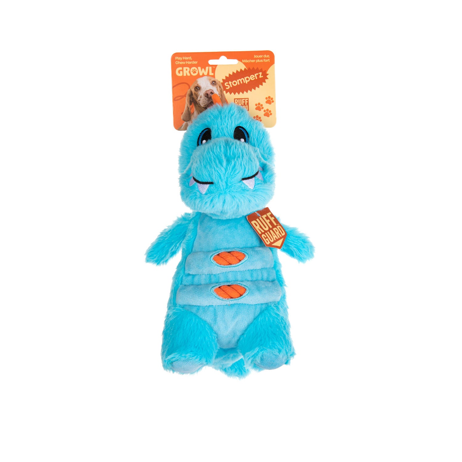 Growl Stomperz Terry The T-Rex Squeaky Dog Tug Toy